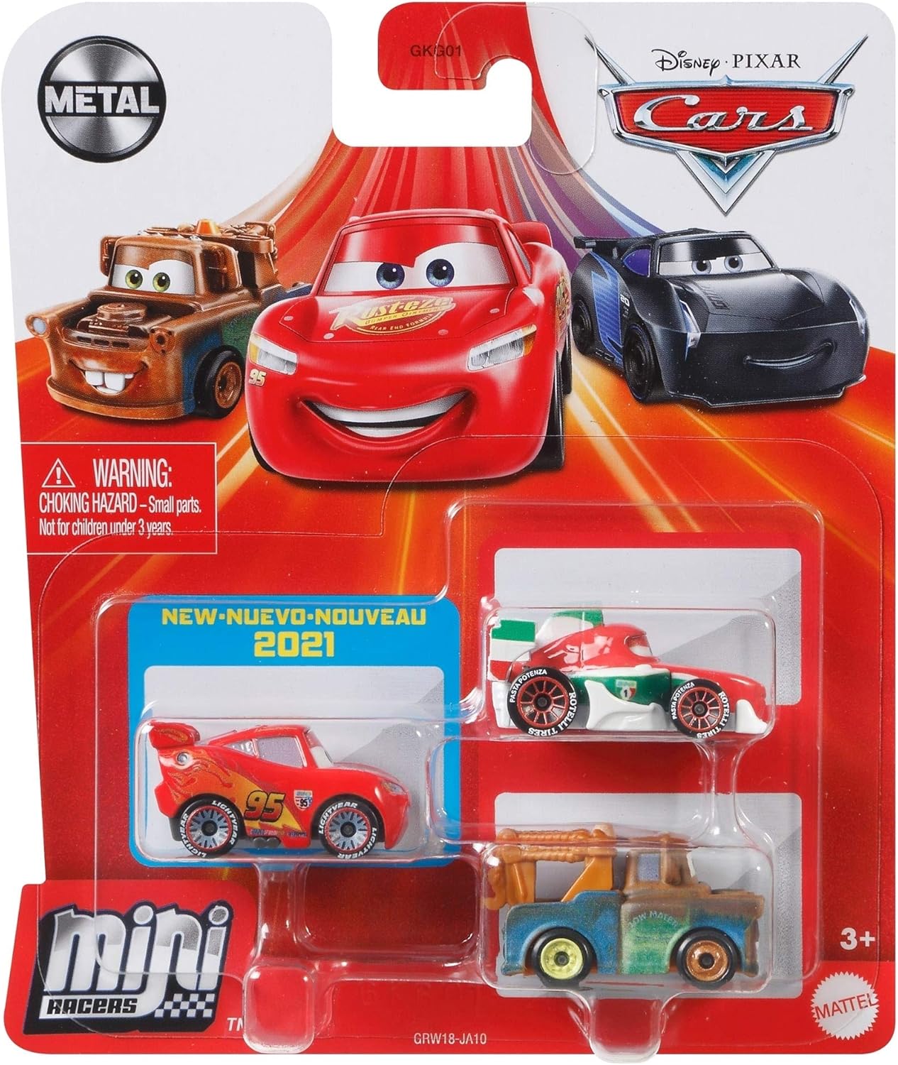 Disney and Pixar Cars Mini Racers 3-Pack - Metal Die-Cast Toy Vehicles for Kids 3+ 7