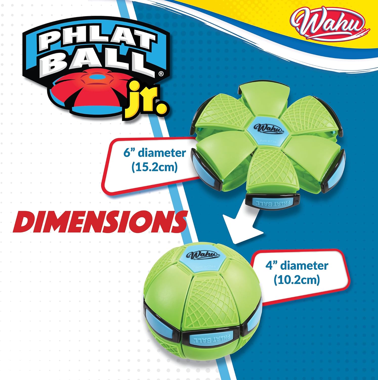 Wahu Phlat Ball Junior - Transforming Disc to Ball Toy for Kids 5+ 2
