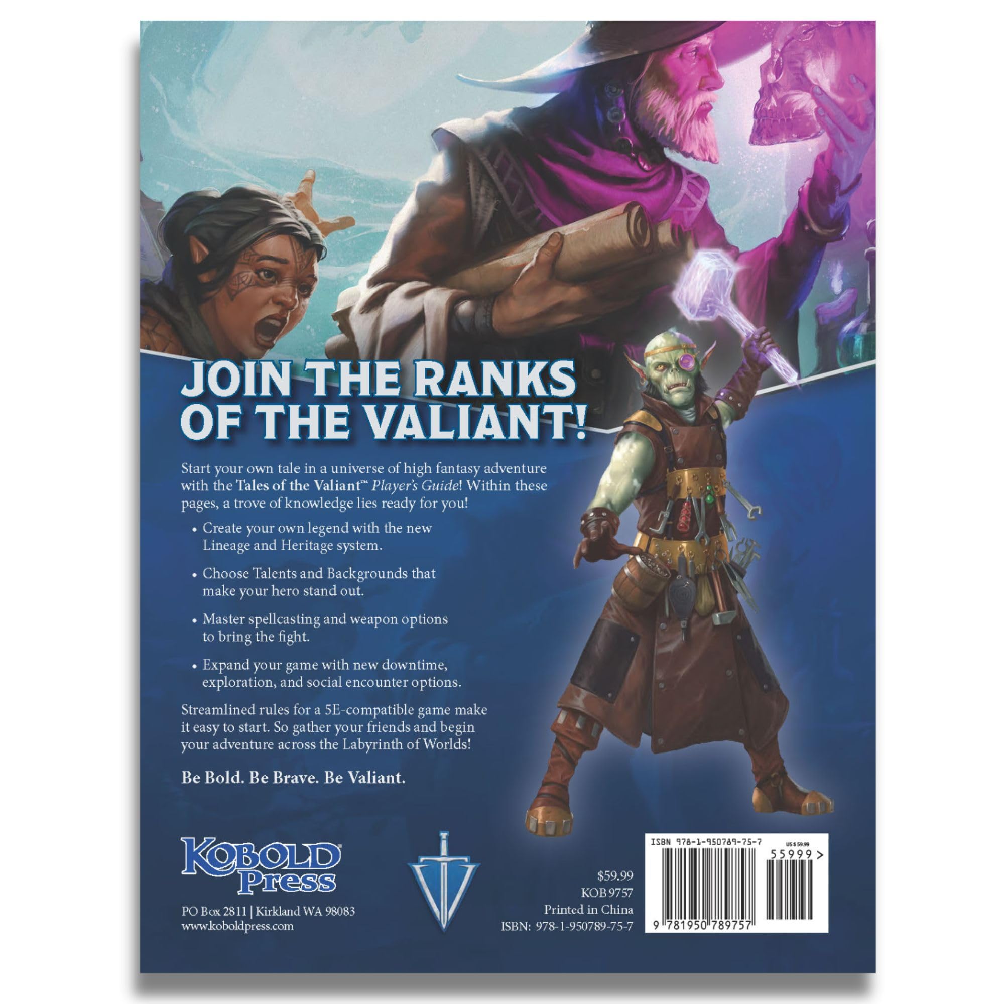 Kobold Press Tales of the Valiant Players Guide - 5E Compatible Hardcover Limited Edition 7