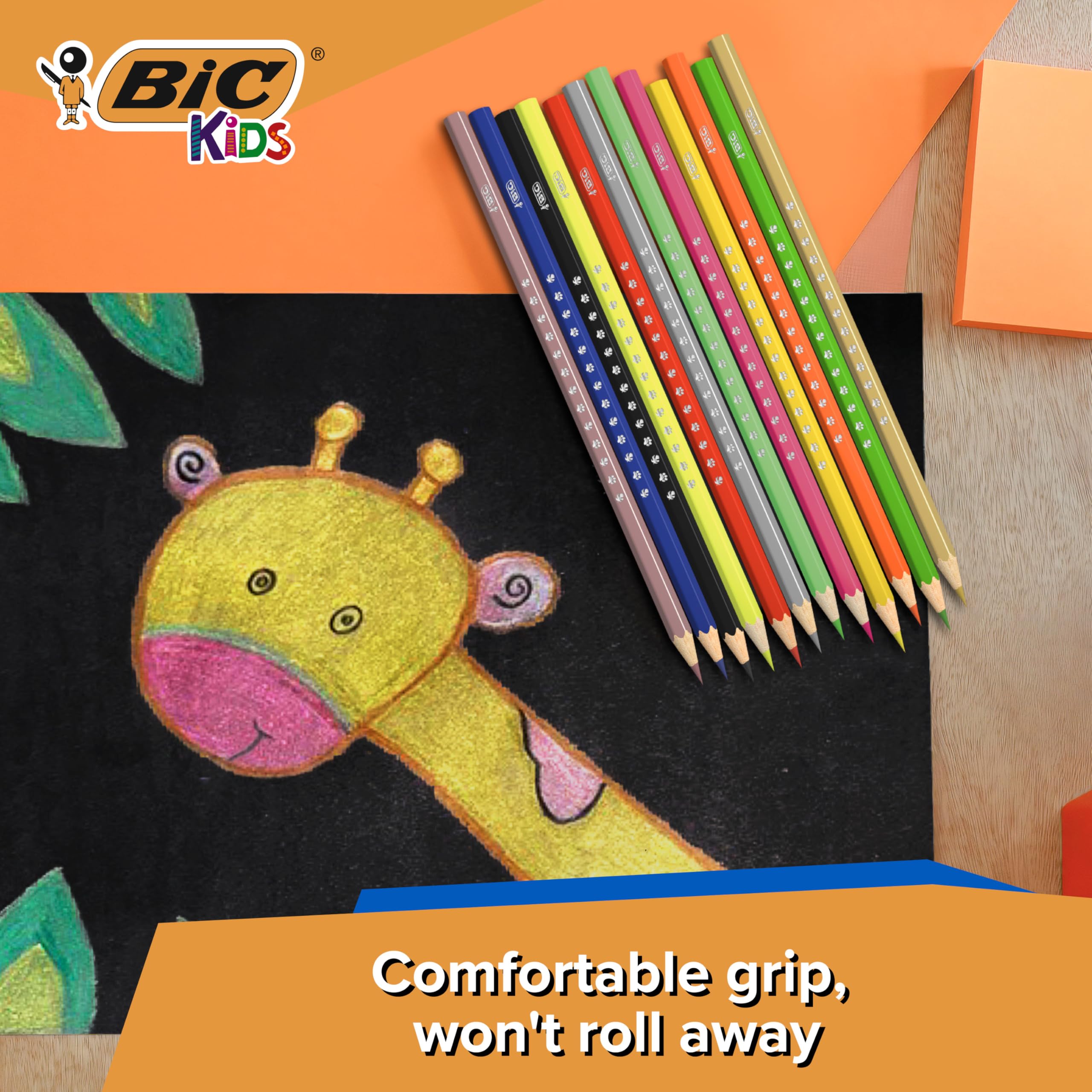 BIC Kids Smooth Colouring Pencils - 54 Shades | Pack of 54 | Ages 5+ 7