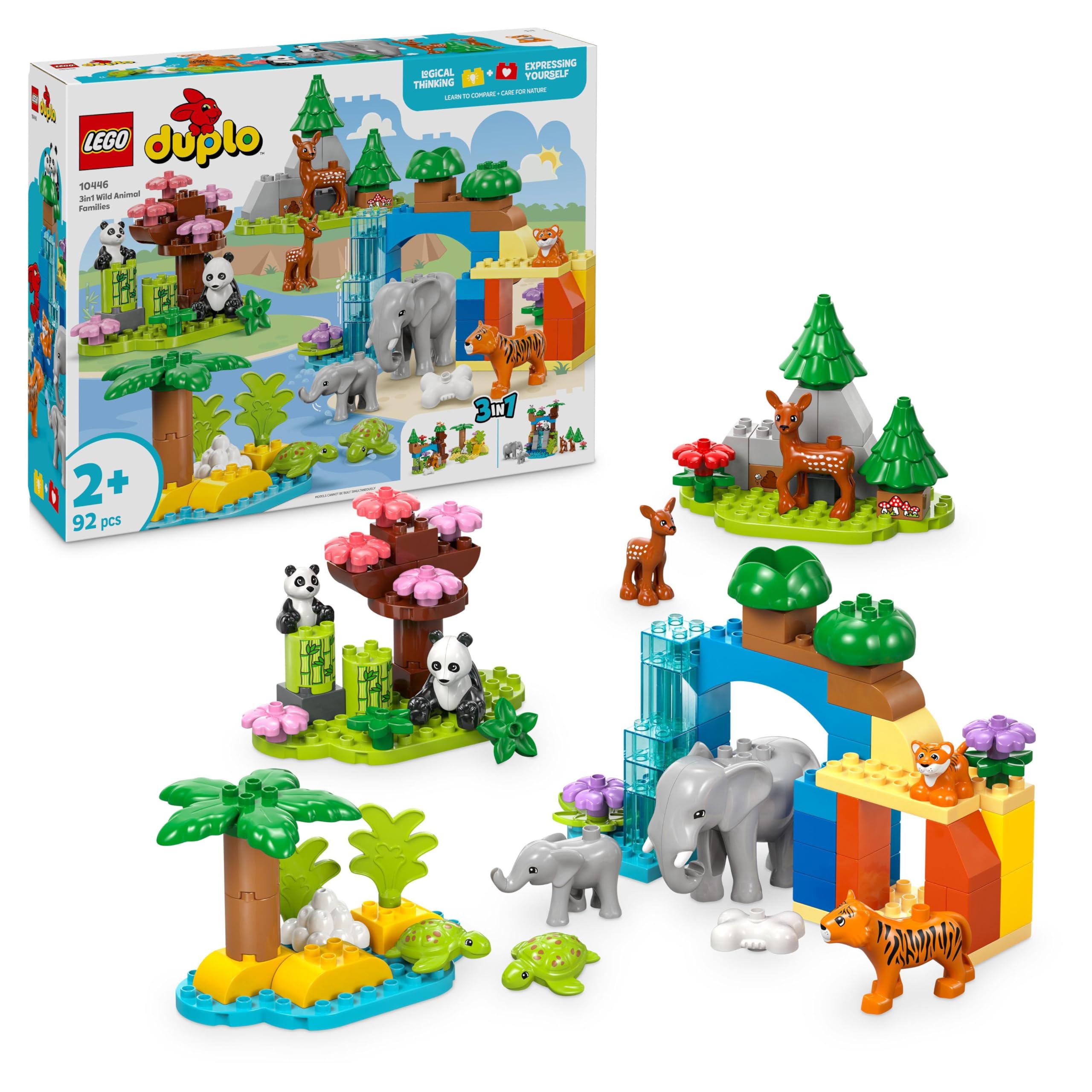 LEGO DUPLO 3in1 Wild Animal Families Set 10446 | Toddler Learning Toy for Ages 2+ 1