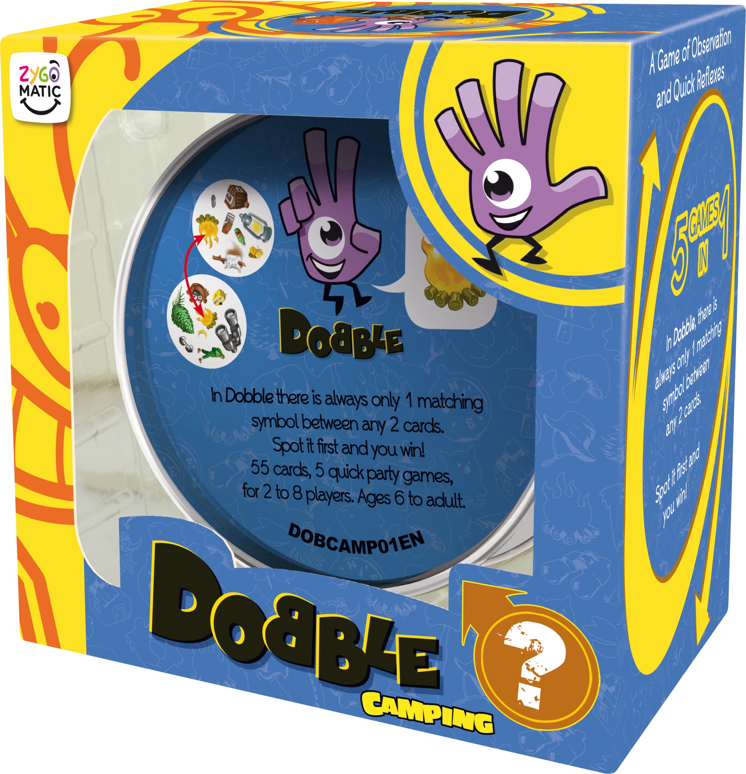 Asmodee Dobble Camping Card Game for Ages 6+ | 2-8 Players | 15-Minute Play Time 5