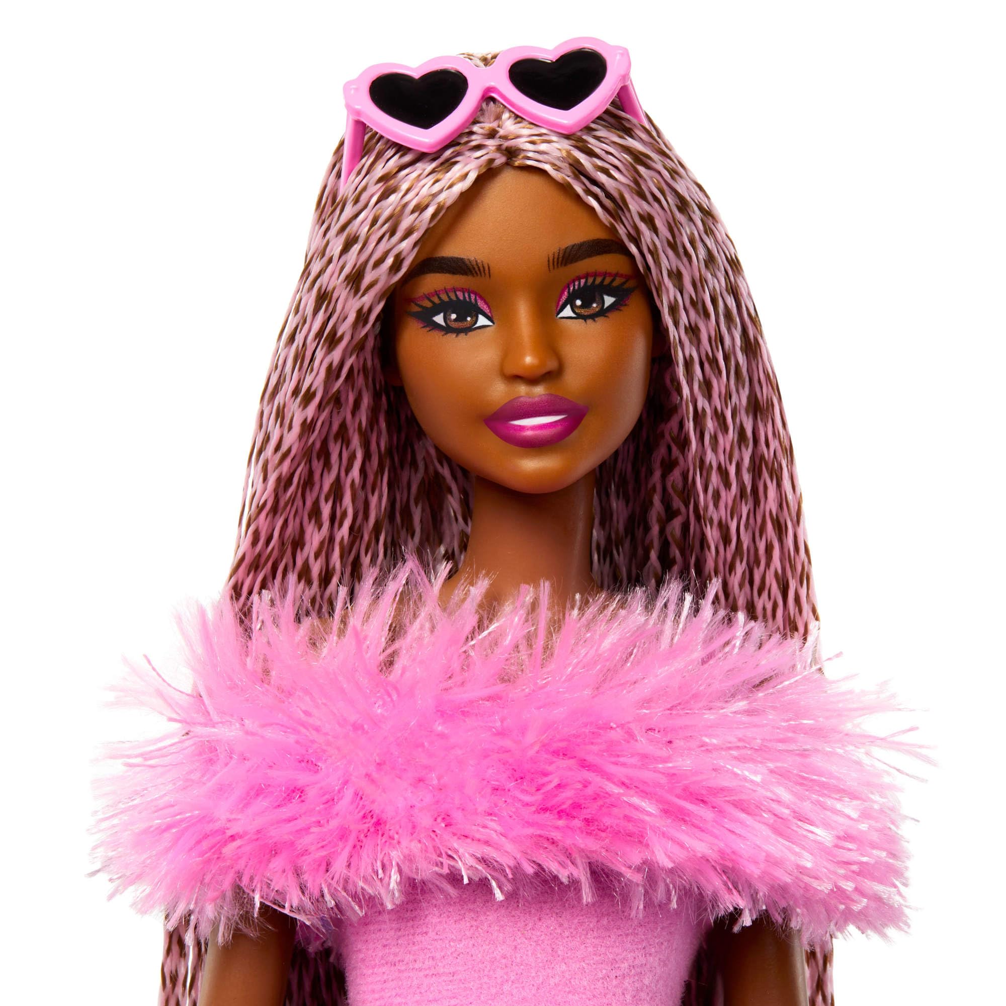 Barbie Deluxe Style Doll #4 in Barbiecore Pink and Brown Braids with Fashion Outfit and Accessories 6