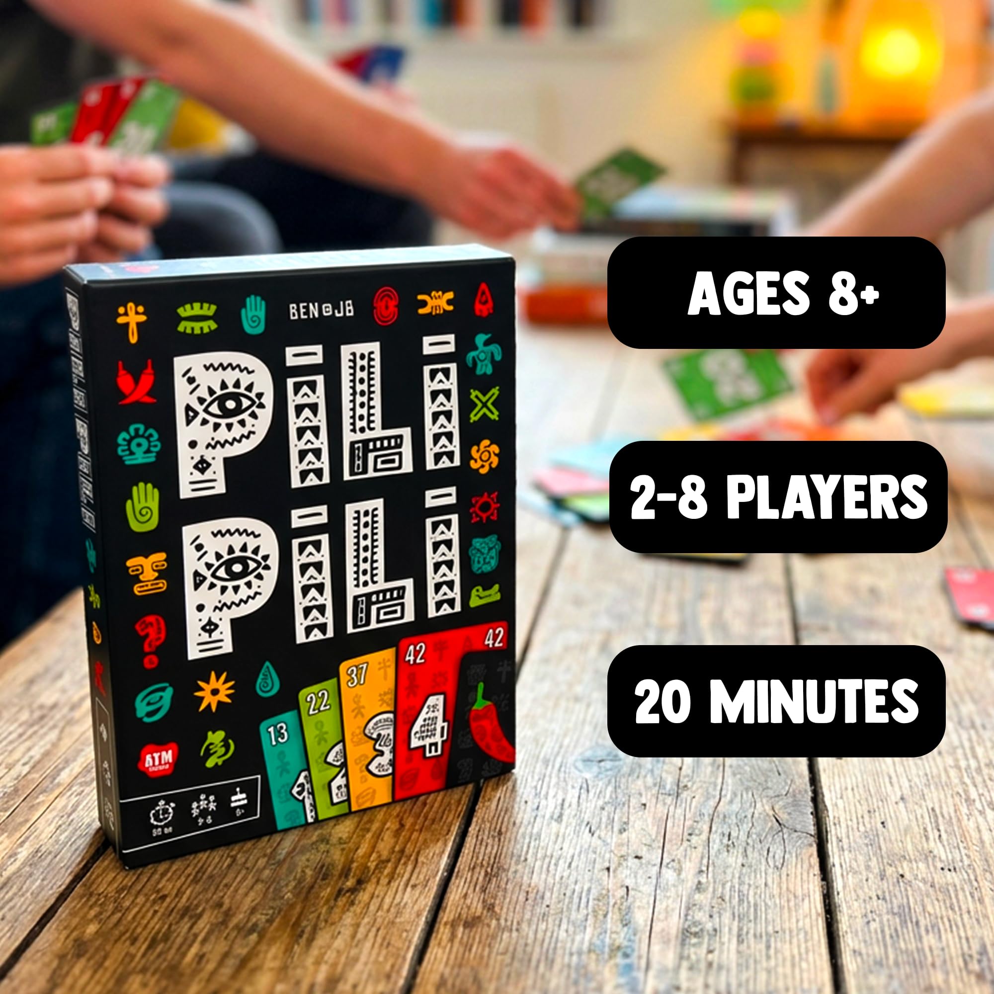 ATM Gaming Pili Pili Card Game - Betting & Trick-Taking | 2-8 Players | Ages 8+ | 20 Min Playtime 3