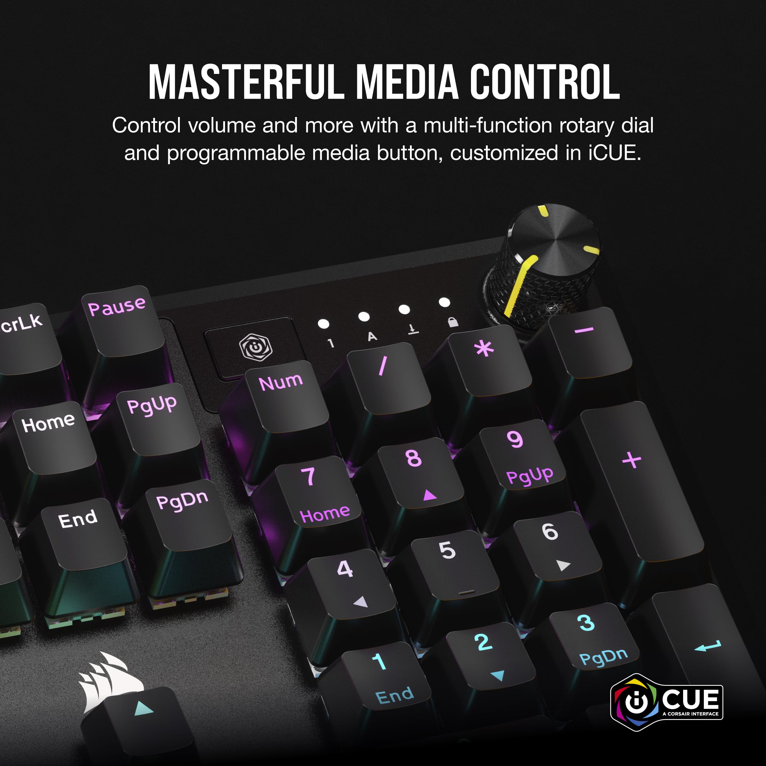 Corsair K70 CORE RGB Mechanical Wired Gaming Keyboard with Palmrest | Linear Switches | USB-A 5