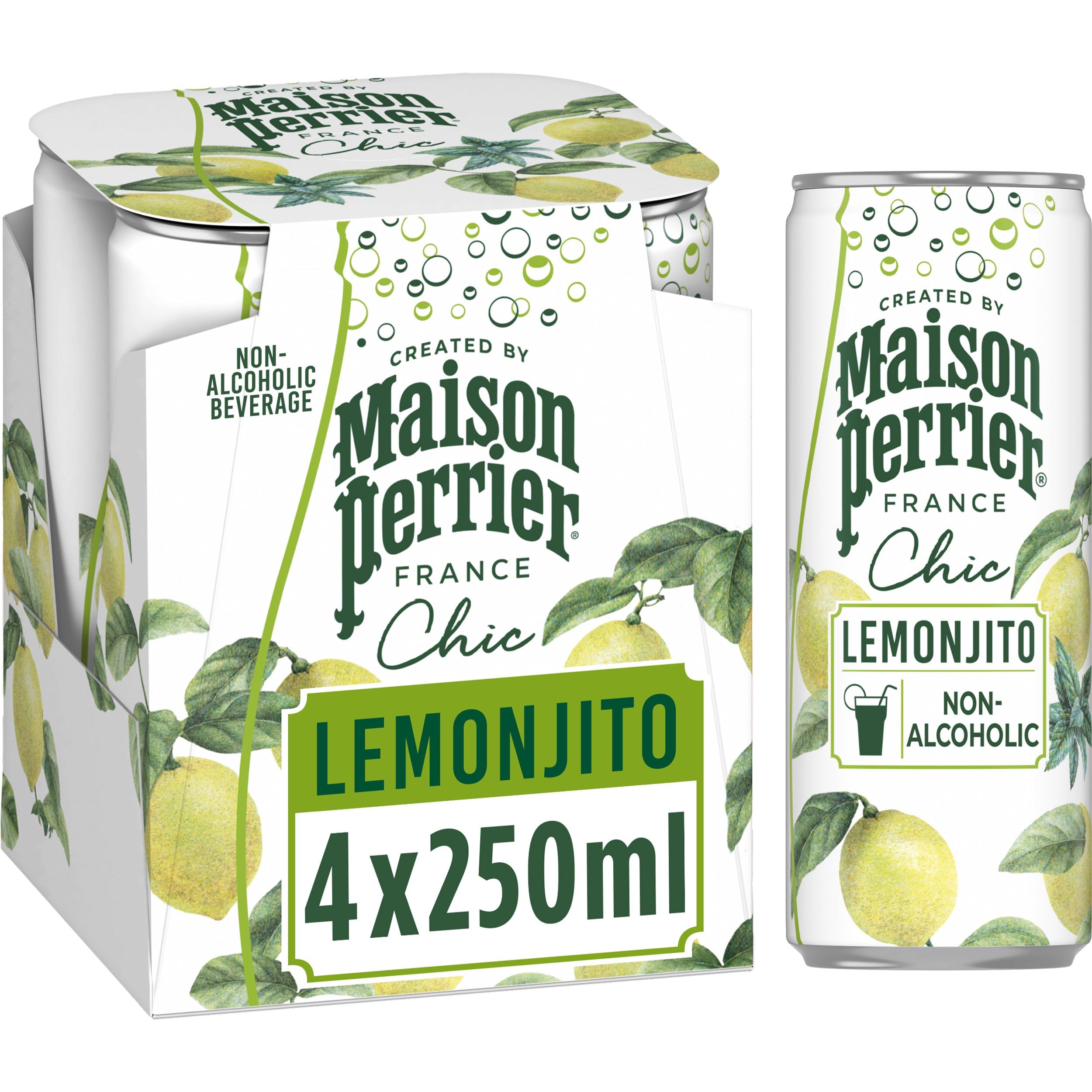 Maison Perrier Chic Lemonjito Non-Alcoholic Aperitif - 4 x 250ml Cans