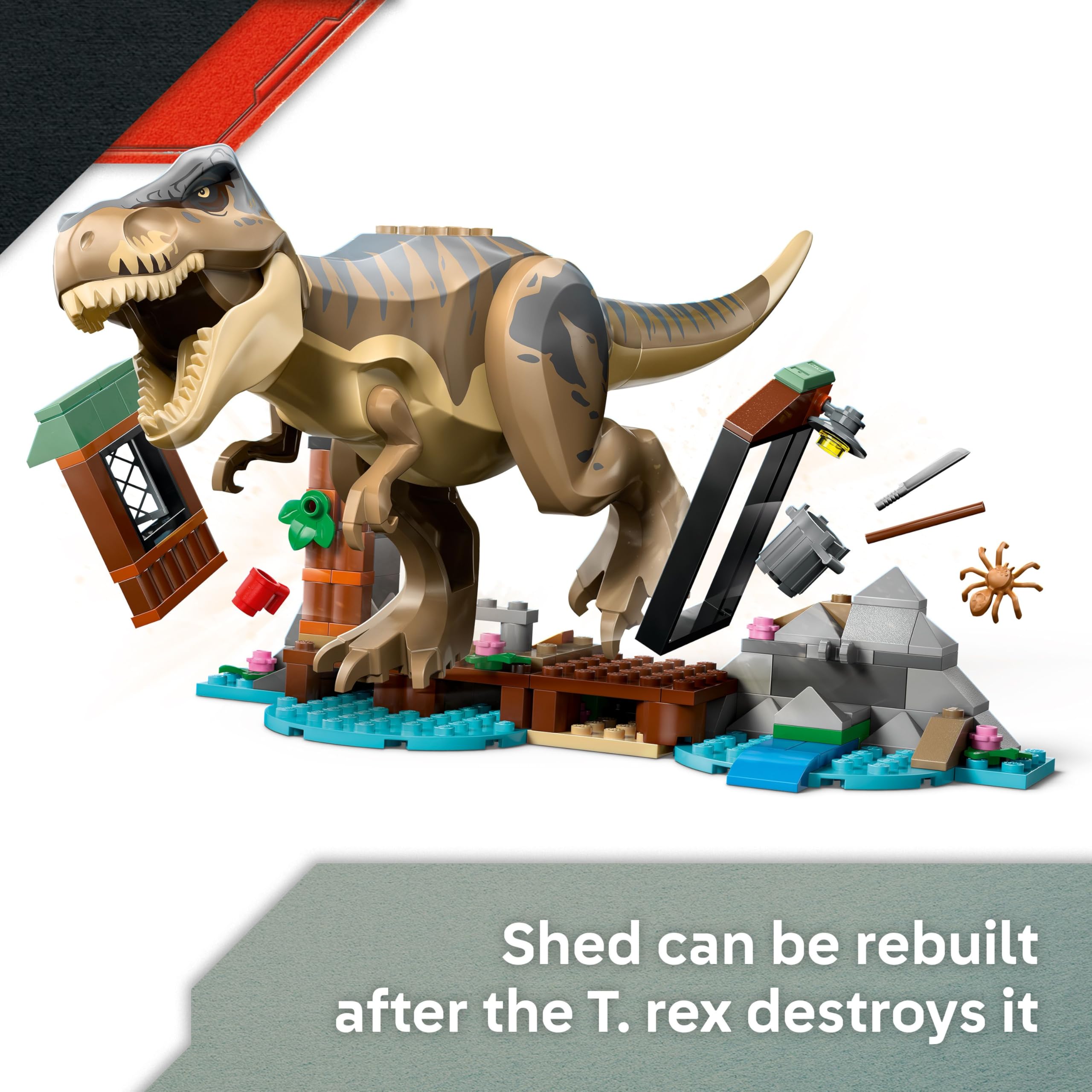 LEGO Jurassic World T. rex River Escape Building Set 76975 | Ages 5+ 5