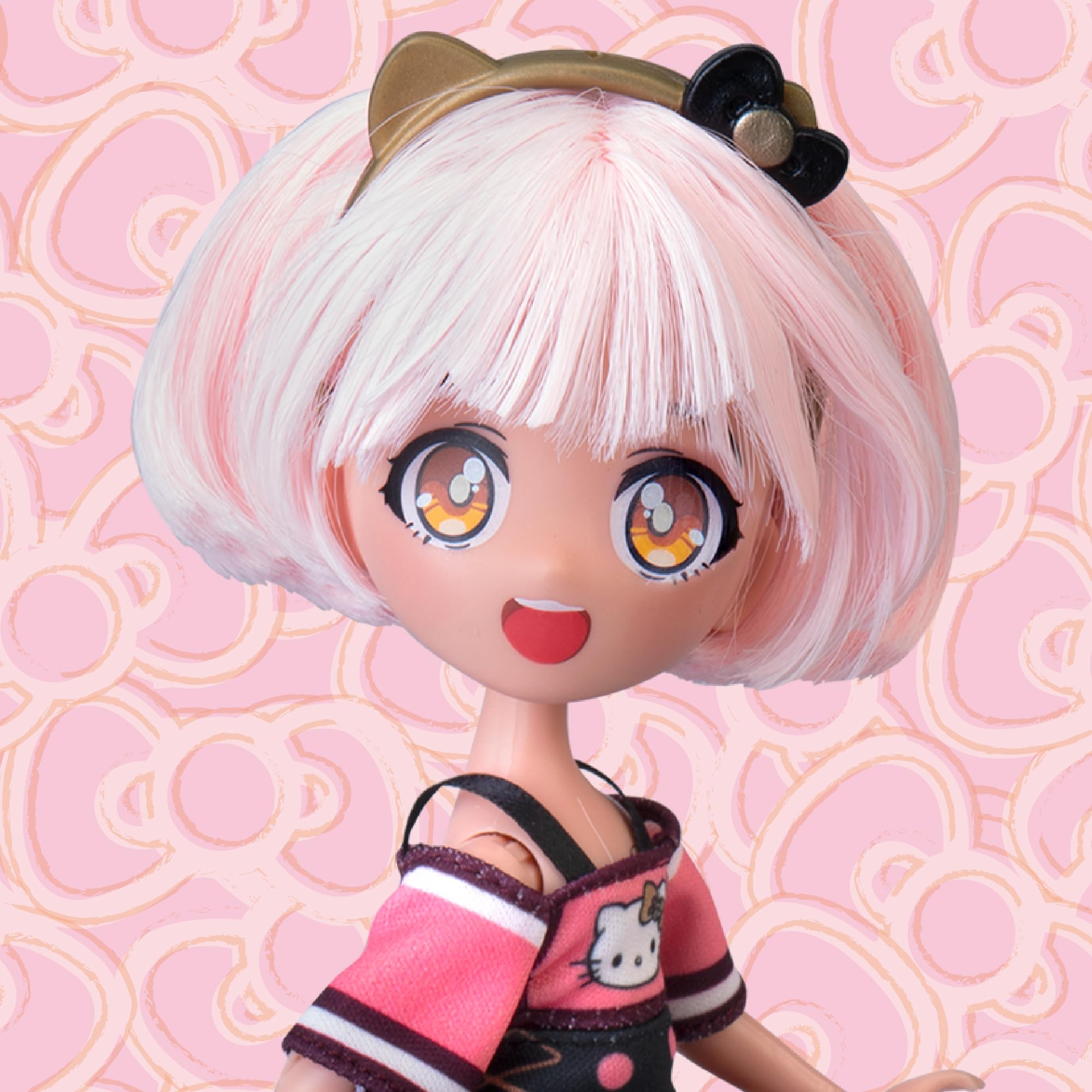 4SF Hello Kitty Golden Diva Roller Fashion Doll - 19.5 cm, Multicolor, 15+ Articulation Points 6