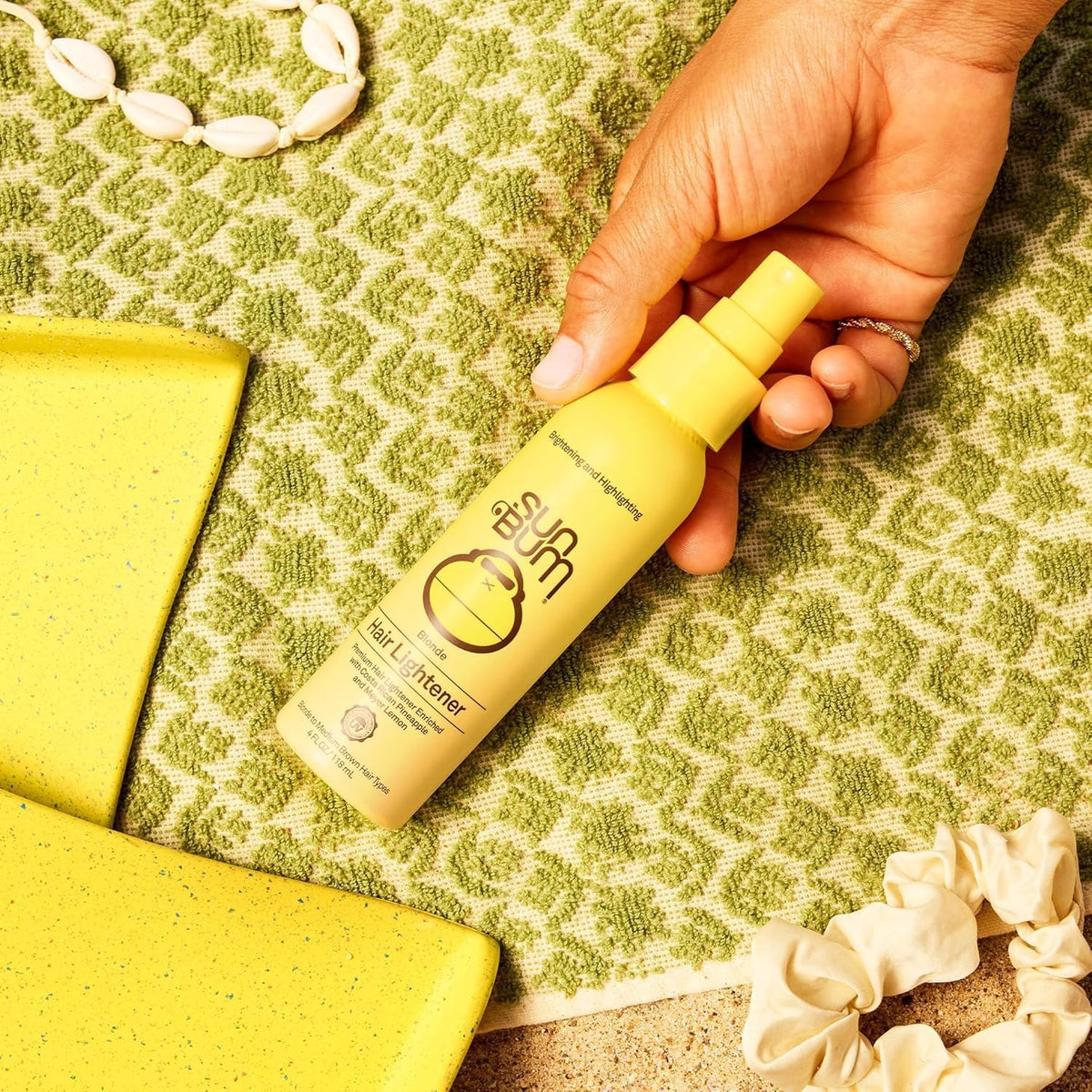 SUN BUM Hair Lightener Spray - 118 ml | Blonde to Medium Brown Hair | UV Protecting | Vegan 3