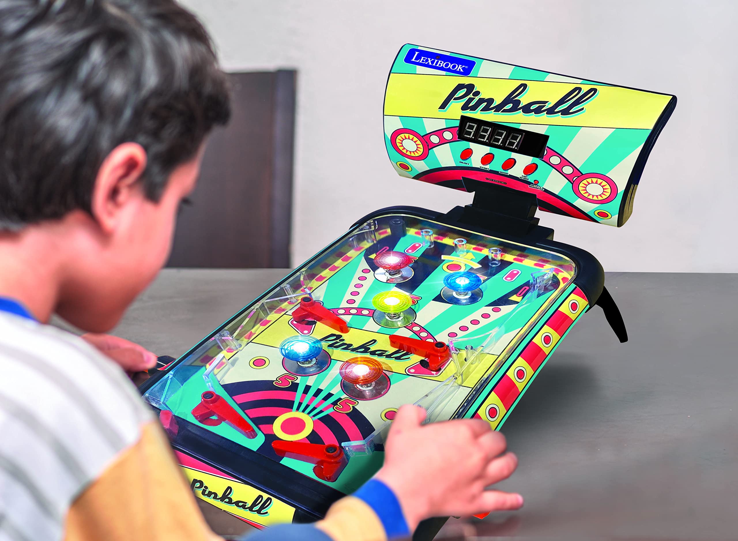 Lexibook Electronic Table Pinball Game with LCD Screen and Sound Effects JG610 5
