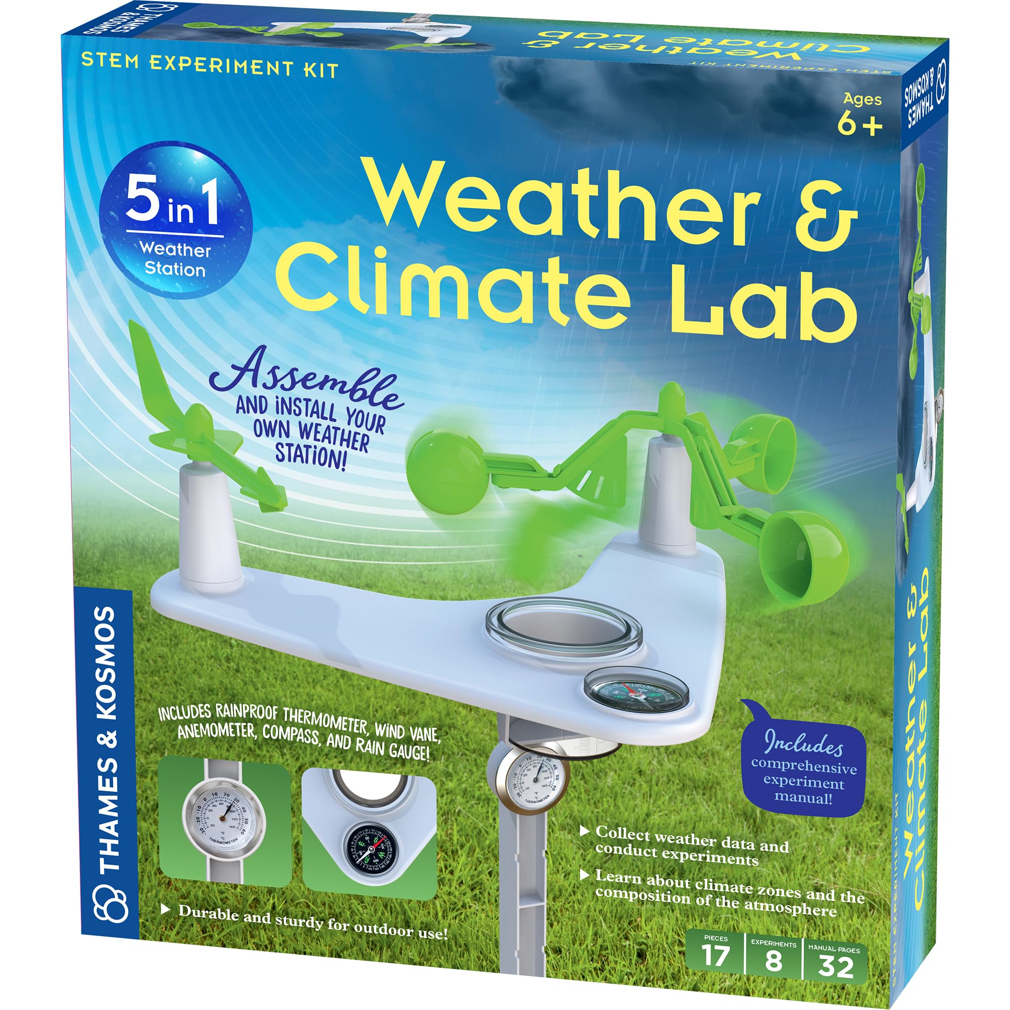 Thames & Kosmos Weather & Climate Lab Science Kit | Ages 6+ | STEM Focused