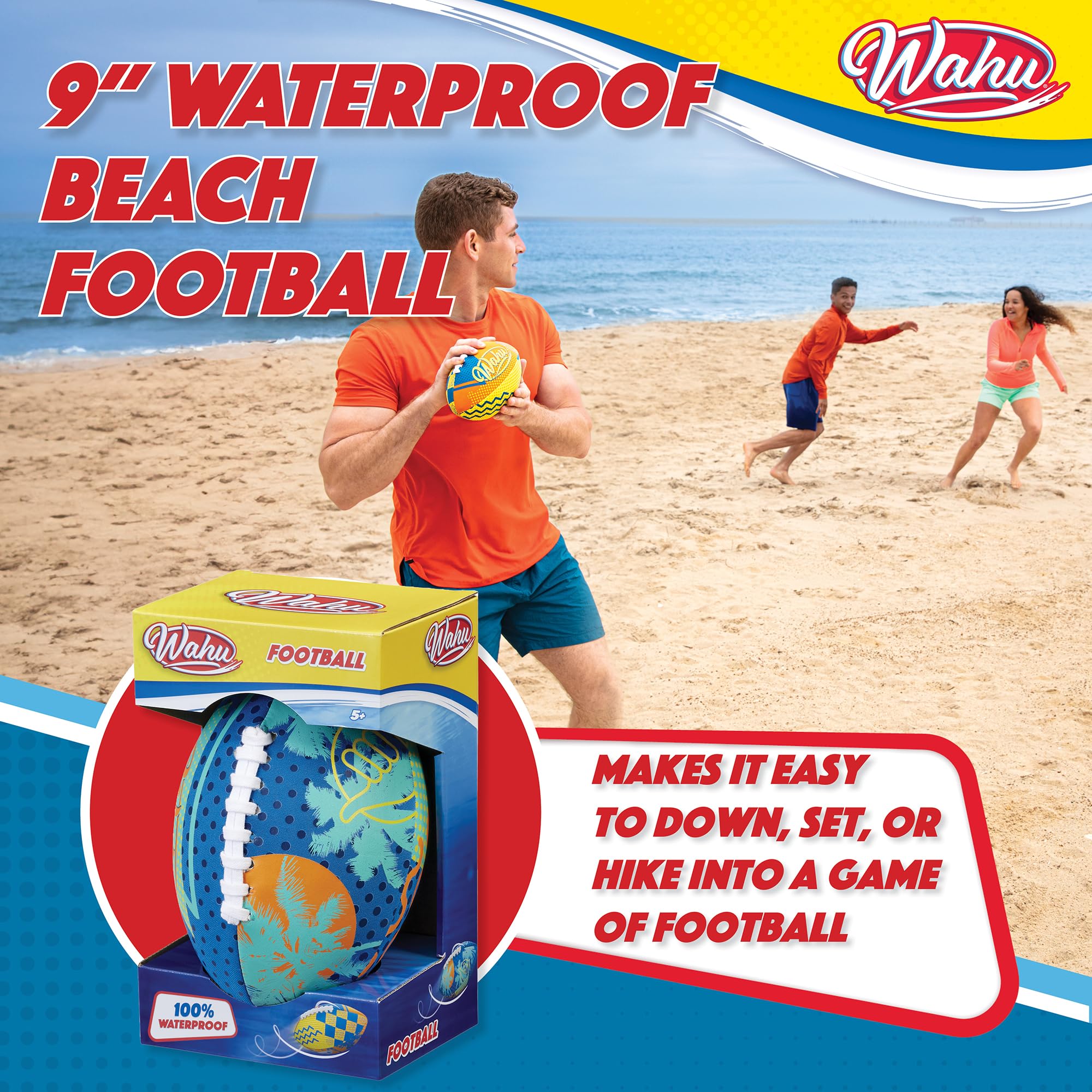 WAHU American Football - 9 Inch Size | 100% Waterproof Neoprene Cover | Multicolor 4