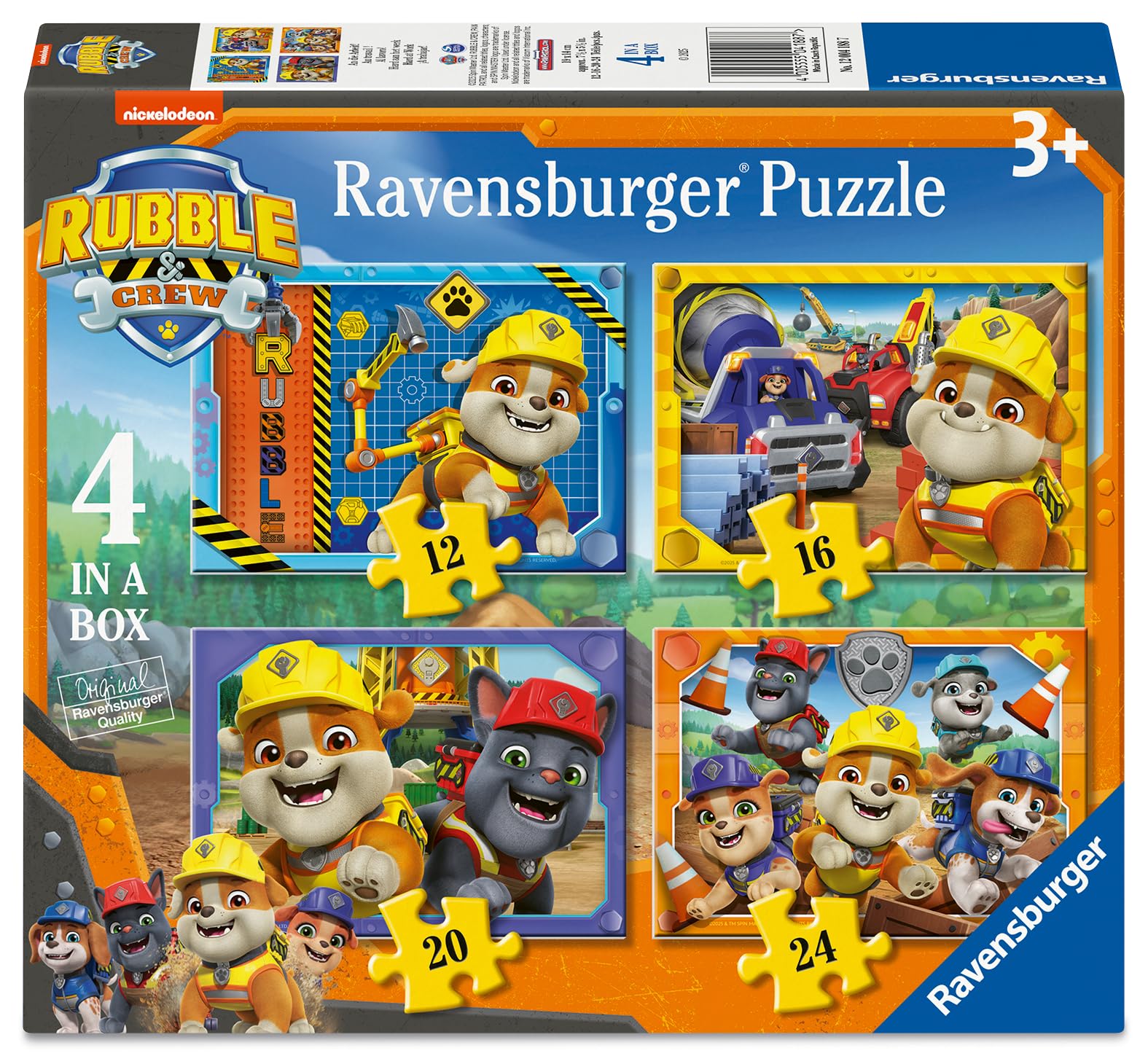 Ravensburger Rubble & Crew 4-in-1 Puzzle Pack - 12, 16, 20, 24 Piece Jigsaw Puzzles for Kids 1