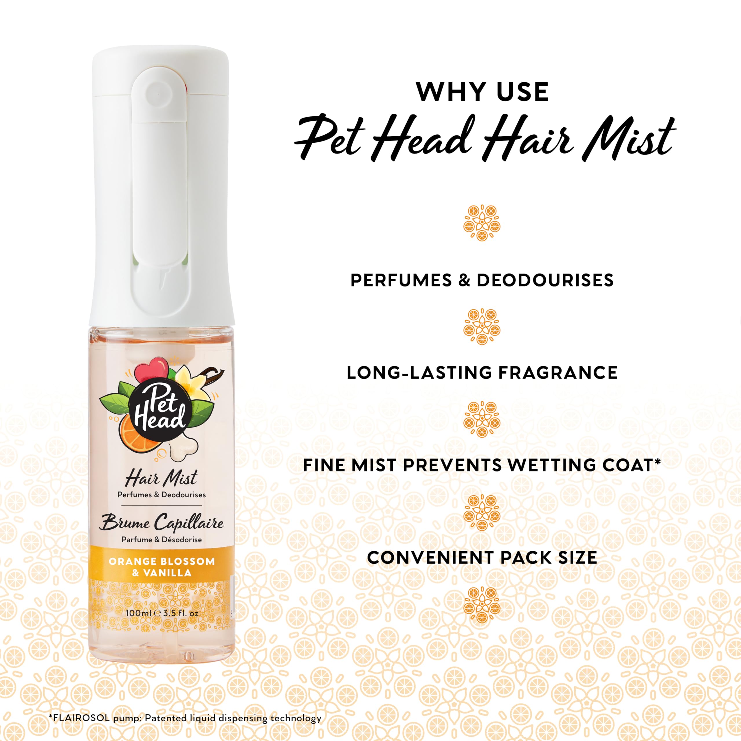 Pet Head Orange Blossom & Vanilla Hair Mist - 100 ml | Alcohol-Free | Deodorises & Refreshes 2