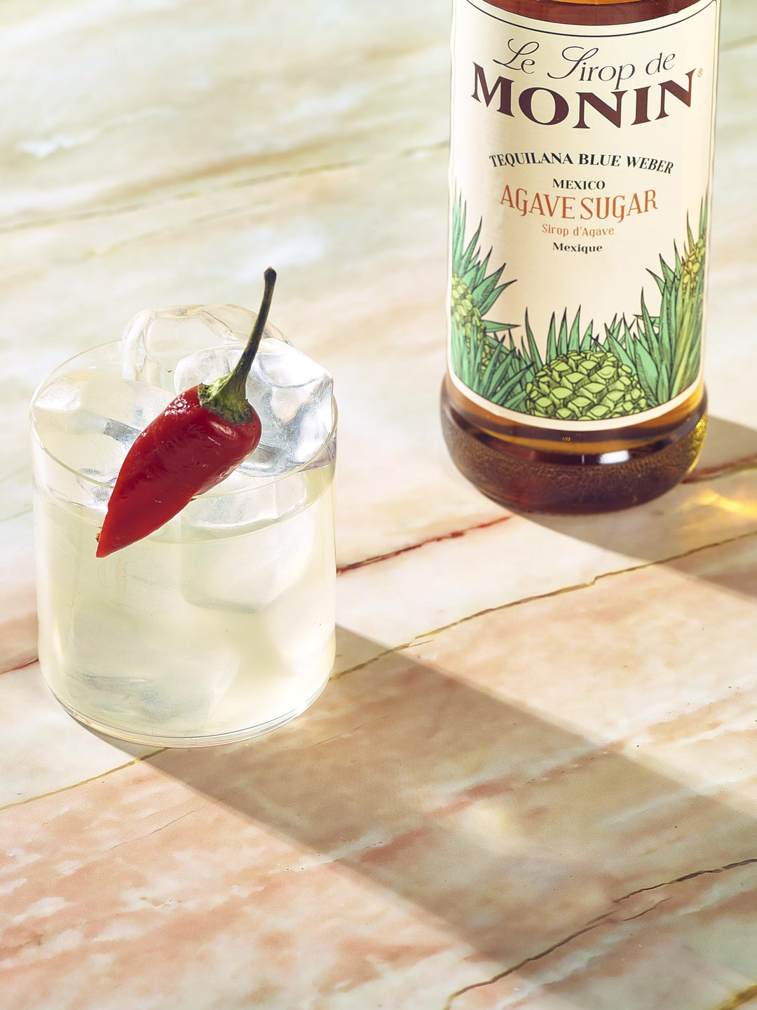 MONIN Premium Agave Syrup 700 ml - Vegan-Friendly Sweetener for Cocktails, Coffee & Mocktails