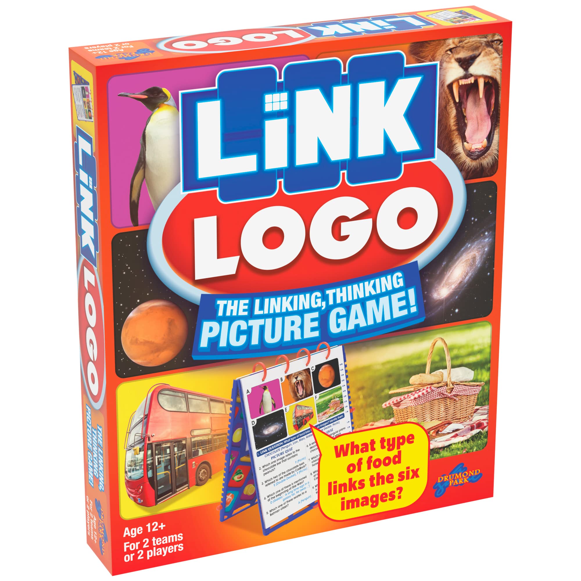 Drumond Park Link LOGO Board Game Second Edition | Family Trivia Game | 2-6 Players | Ages 12+