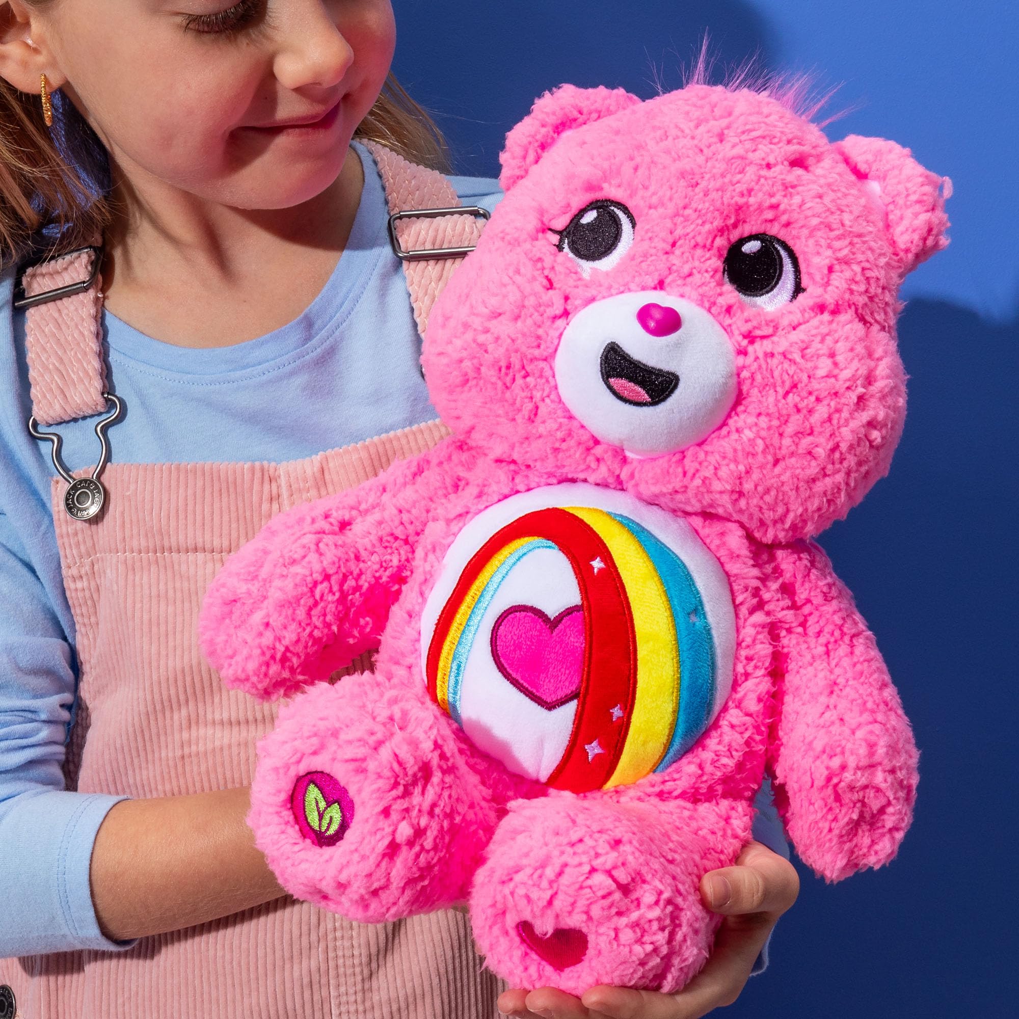 Care Bears Cosy Collection - Cheer Bear 35cm Plush with Rainbow Belly Badge 2