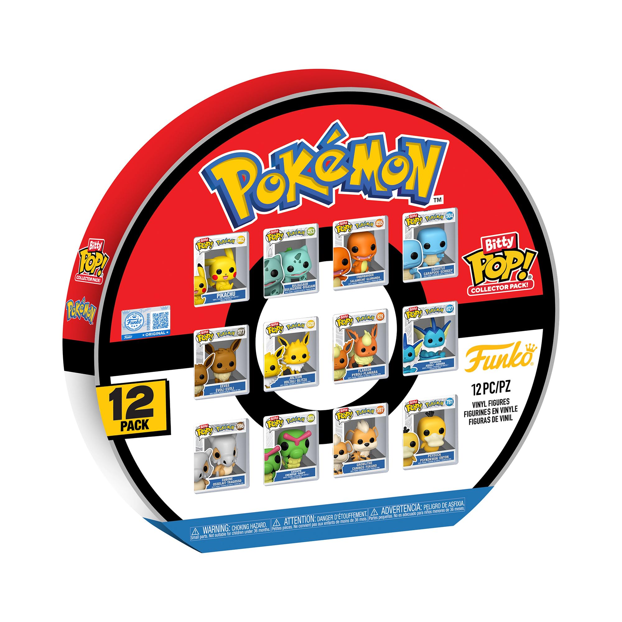 Funko Bitty Pop! Pokémon 12-Pack - Pikachu, Eevee, Charmander & More - Mini Vinyl Figures 1