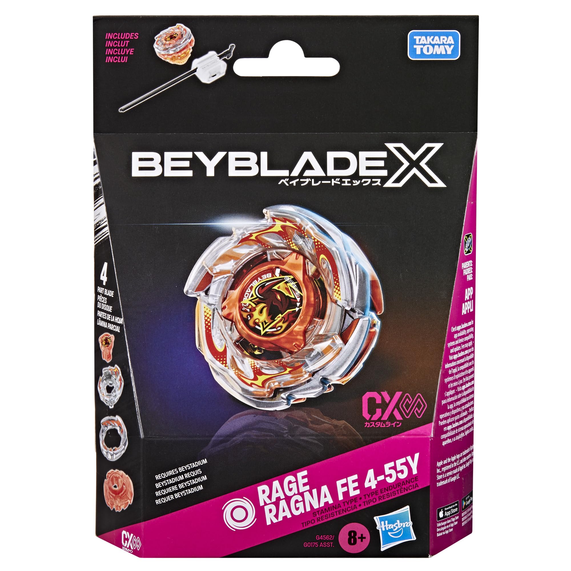 Hasbro Beyblade X Rage Ragna FE 4-55Y CX Infinity Starter Pack Set | Stamina Type Top | Ages 8+ 5