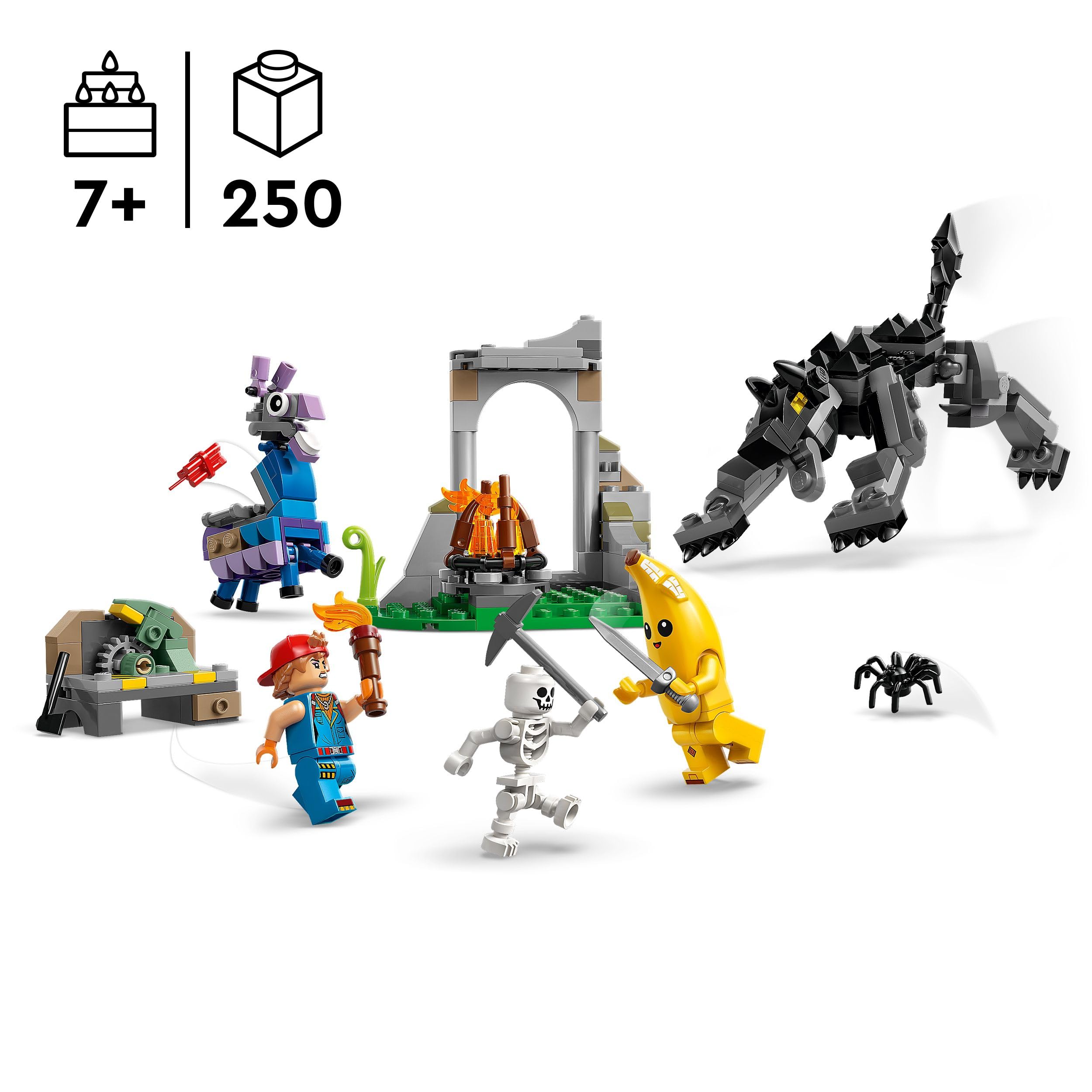 LEGO Fortnite Peely & Sparkplug’s Camp Playset - 250-Piece Building Set for Ages 7+ 2