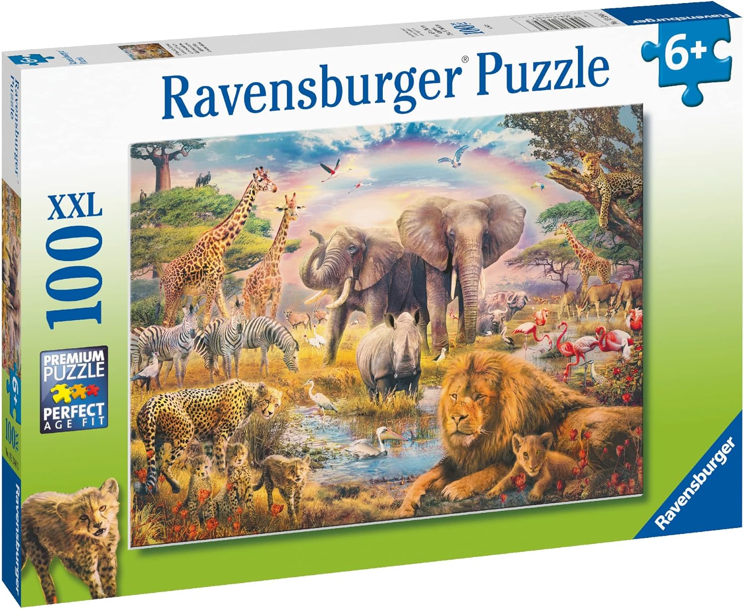 Ravensburger African Safari 100 Piece Jigsaw Puzzle - XXL Pieces for Kids 6 Years Up 7