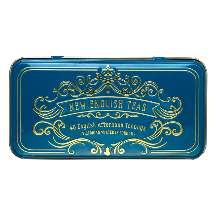New English Teas Victorian Skaters Christmas Tea Tin - Afternoon Tea Blend, 80g (40 Tea Bags)