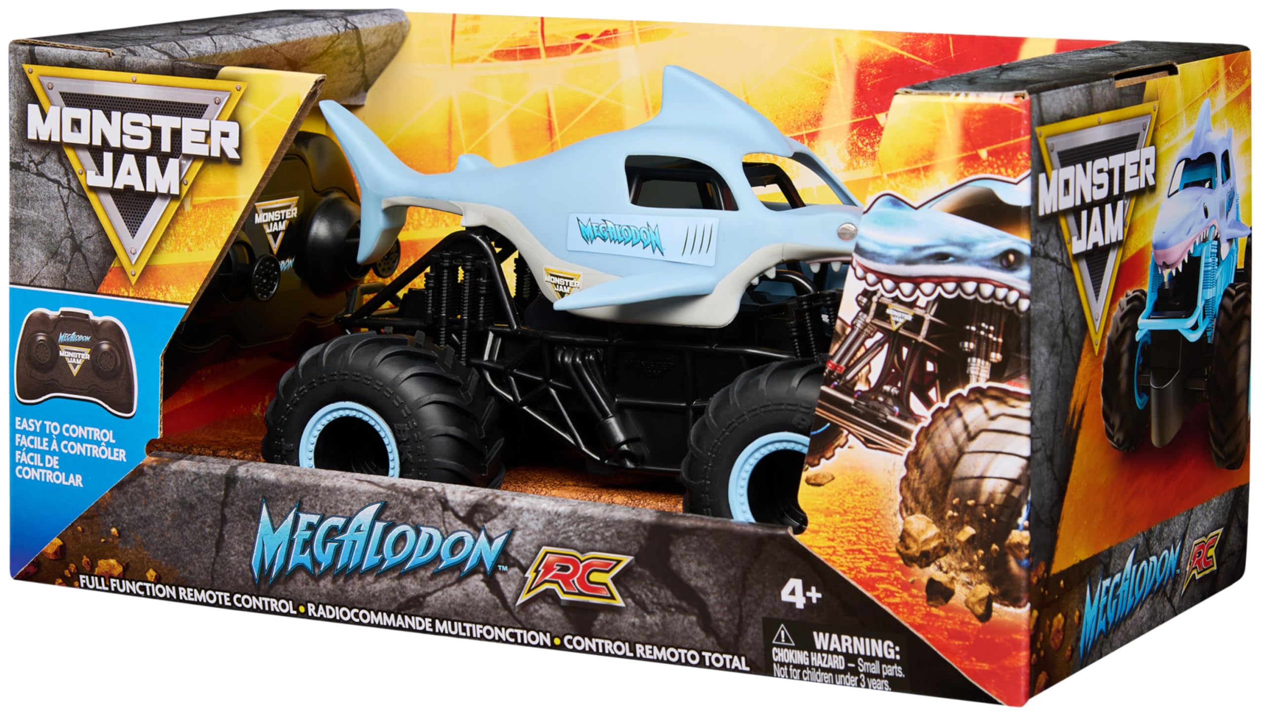 Monster Jam Official Megalodon Remote Control Monster Truck - 1:24 Scale | 2.4 GHz Control | Up to 250ft Range 6