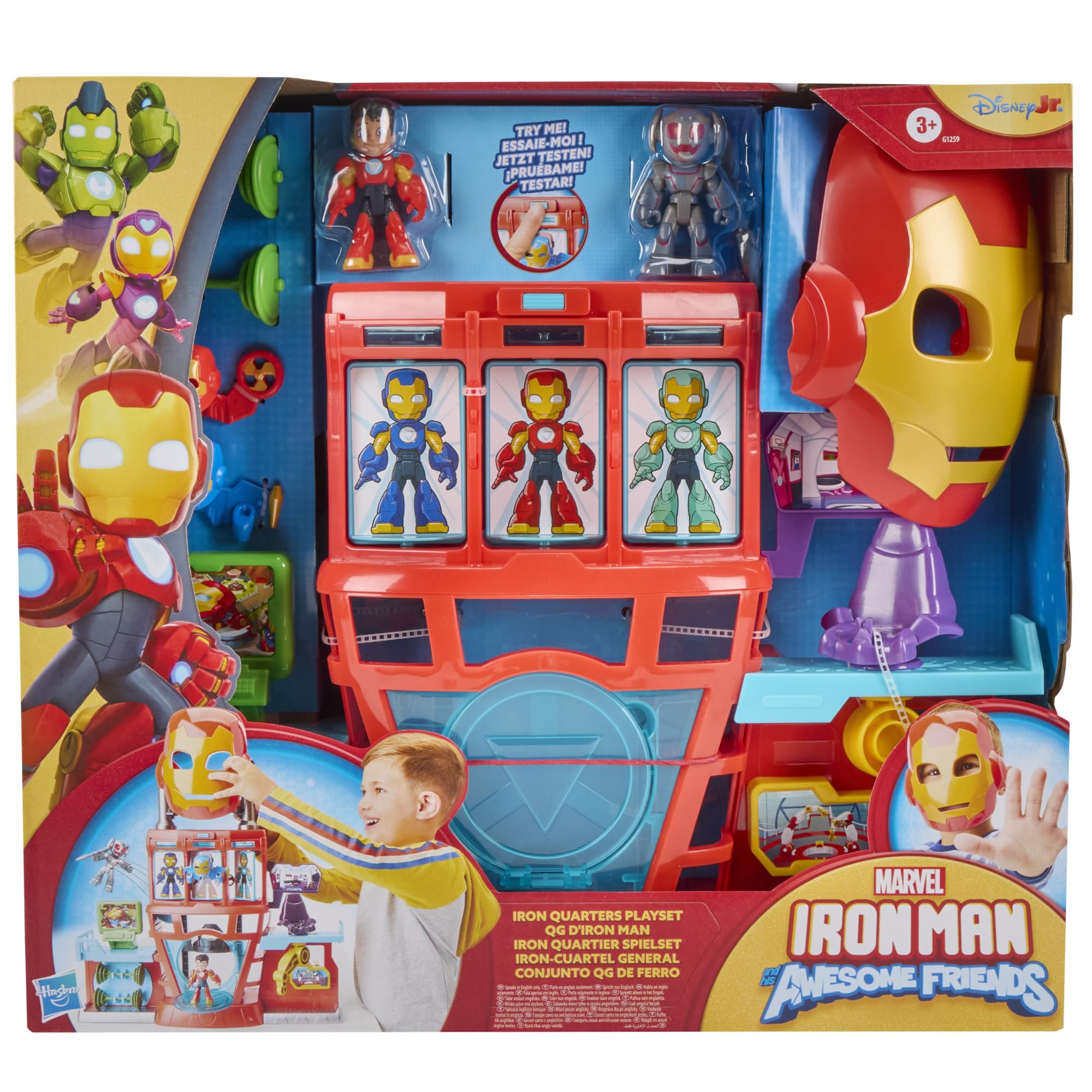 Marvel Press Iron Man and His Awesome Friends Iron Quarters Playset | Ages 3+ | 2 Figures Included