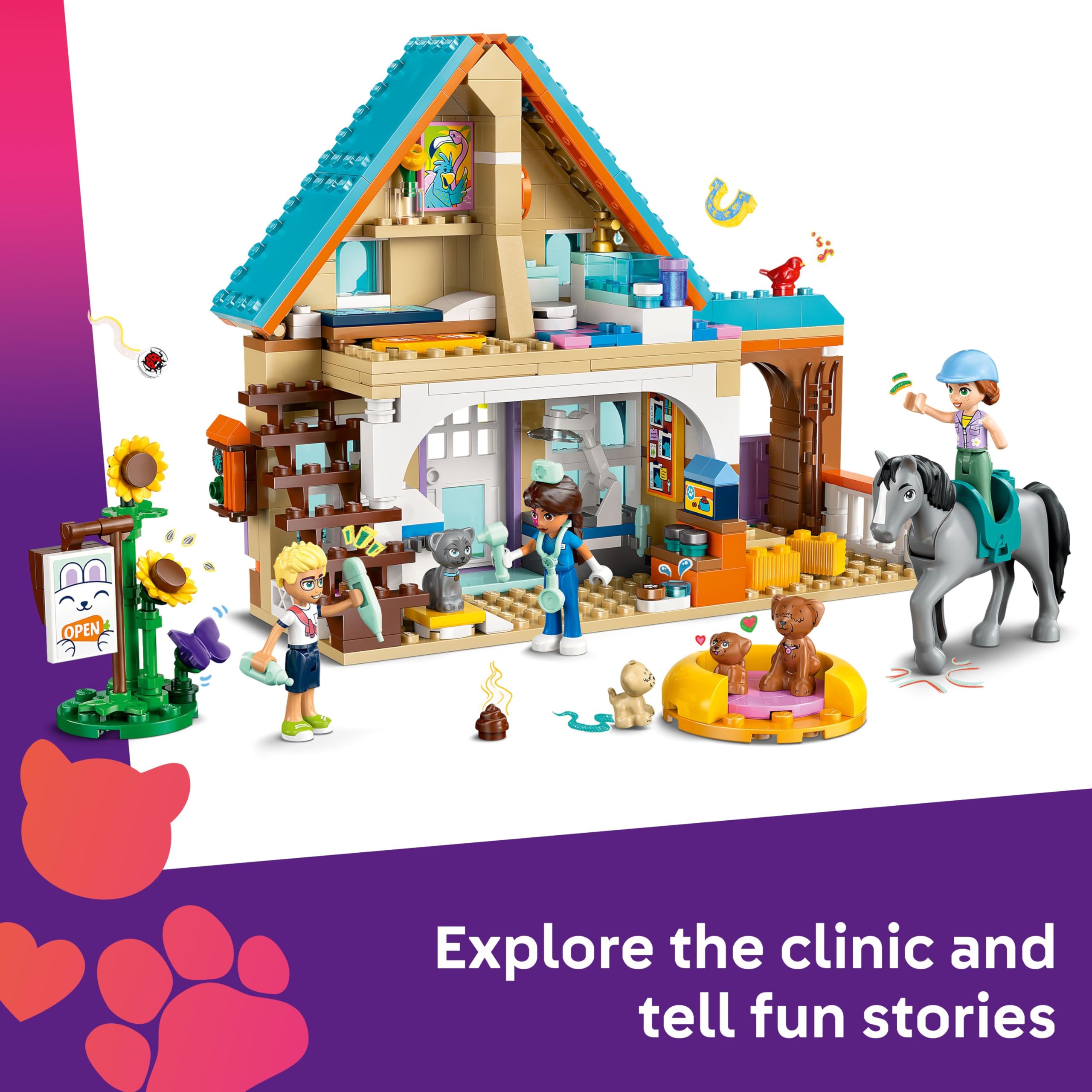 LEGO Friends Horse and Pet Vet Clinic Toy - 428-Piece Playset for Ages 7+ 6
