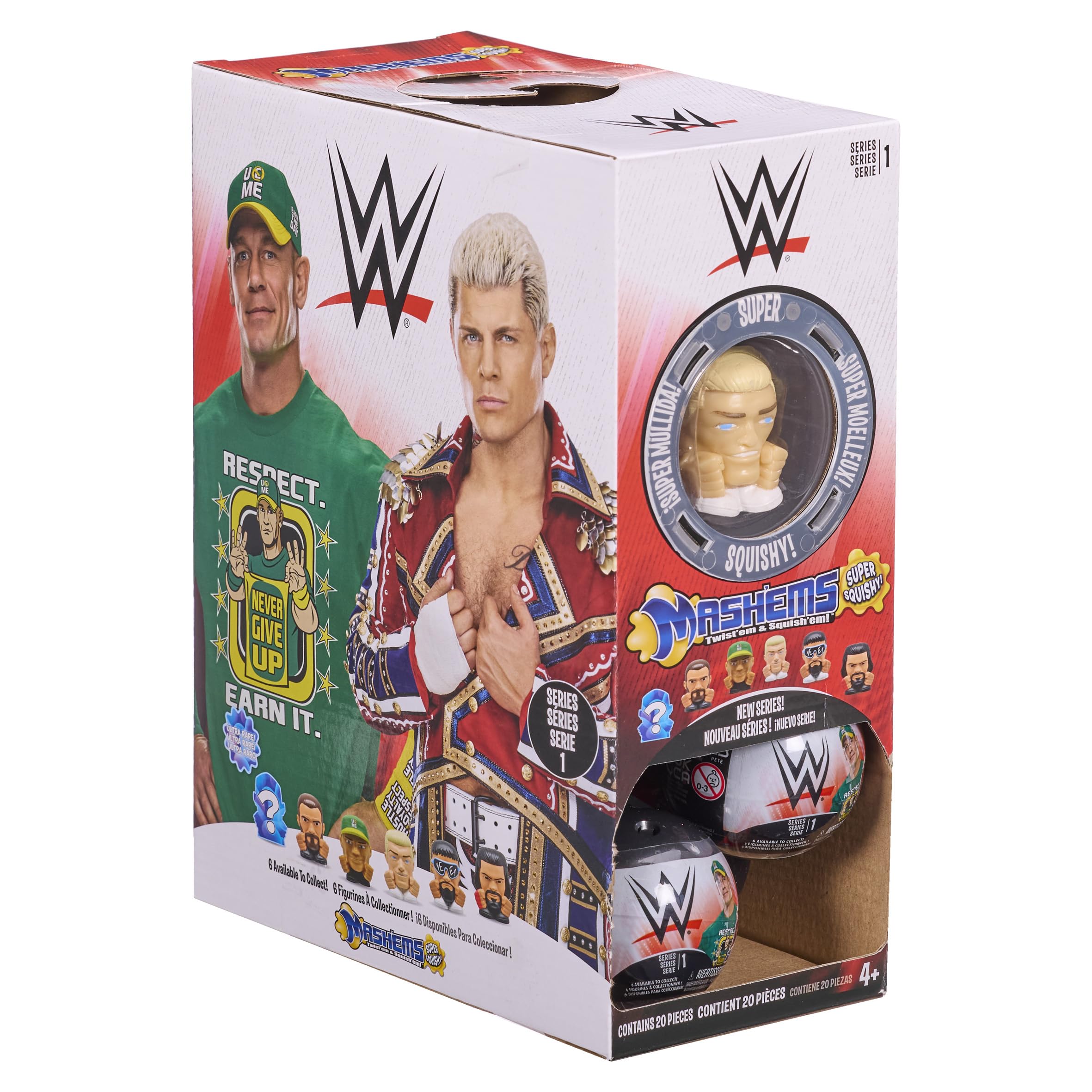 Mash"Ems WWE Squishy Collectible Figures - 6 to Collect, Ages 4+ 2