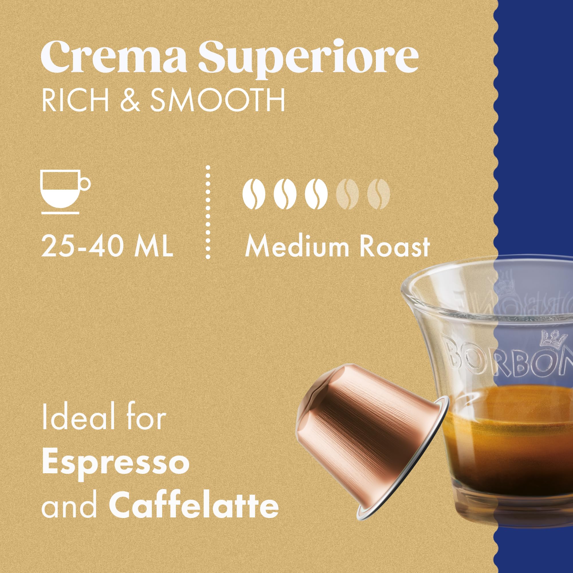 Caffè Borbone Crema Superiore Coffee Capsules - 90 Count | Rich & Smooth | Nespresso Compatible 3