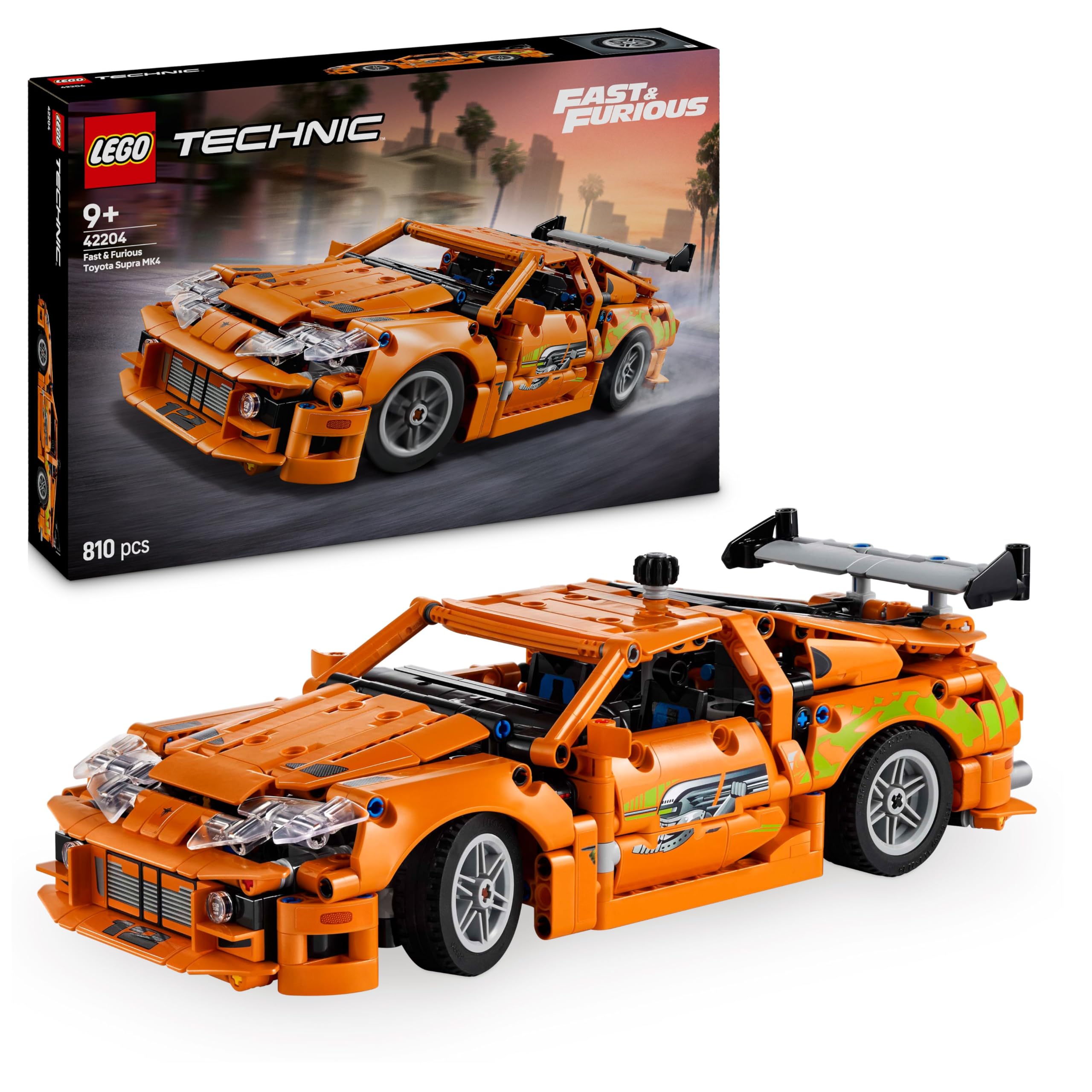LEGO Technic Fast and Furious Toyota Supra MK4 Model Kit 42204 | 6-Cylinder Engine | Ages 9+