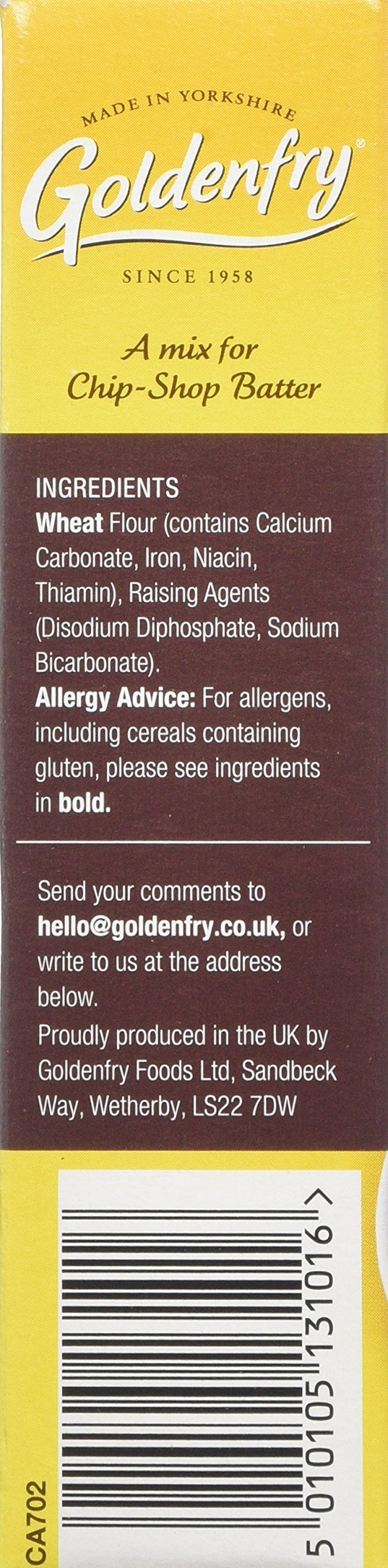 Goldenfry Original Chip-Shop Batter Mix, 170g, Pack of 12 2