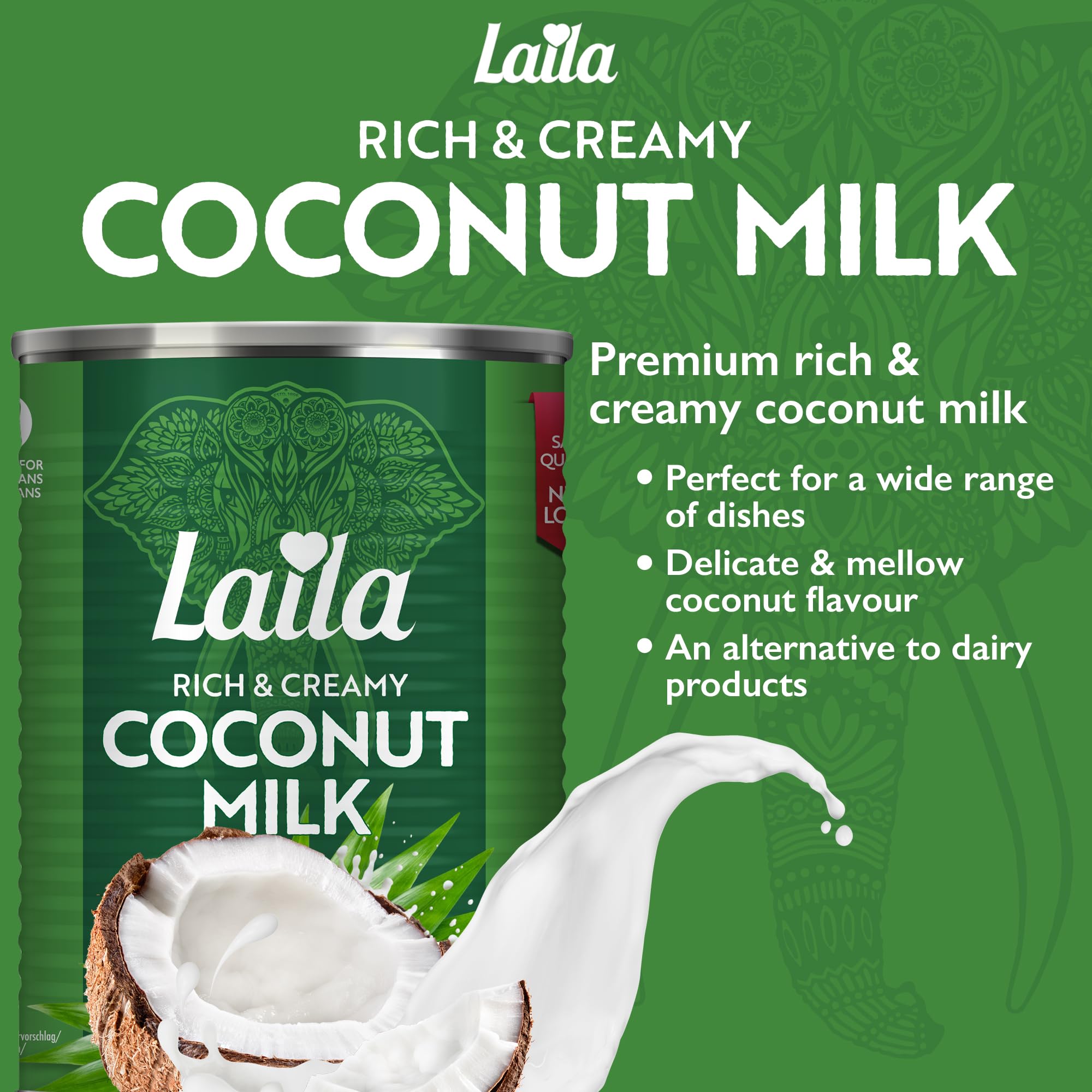 LAILA Rich & Creamy Coconut Milk - 400ml Can 5