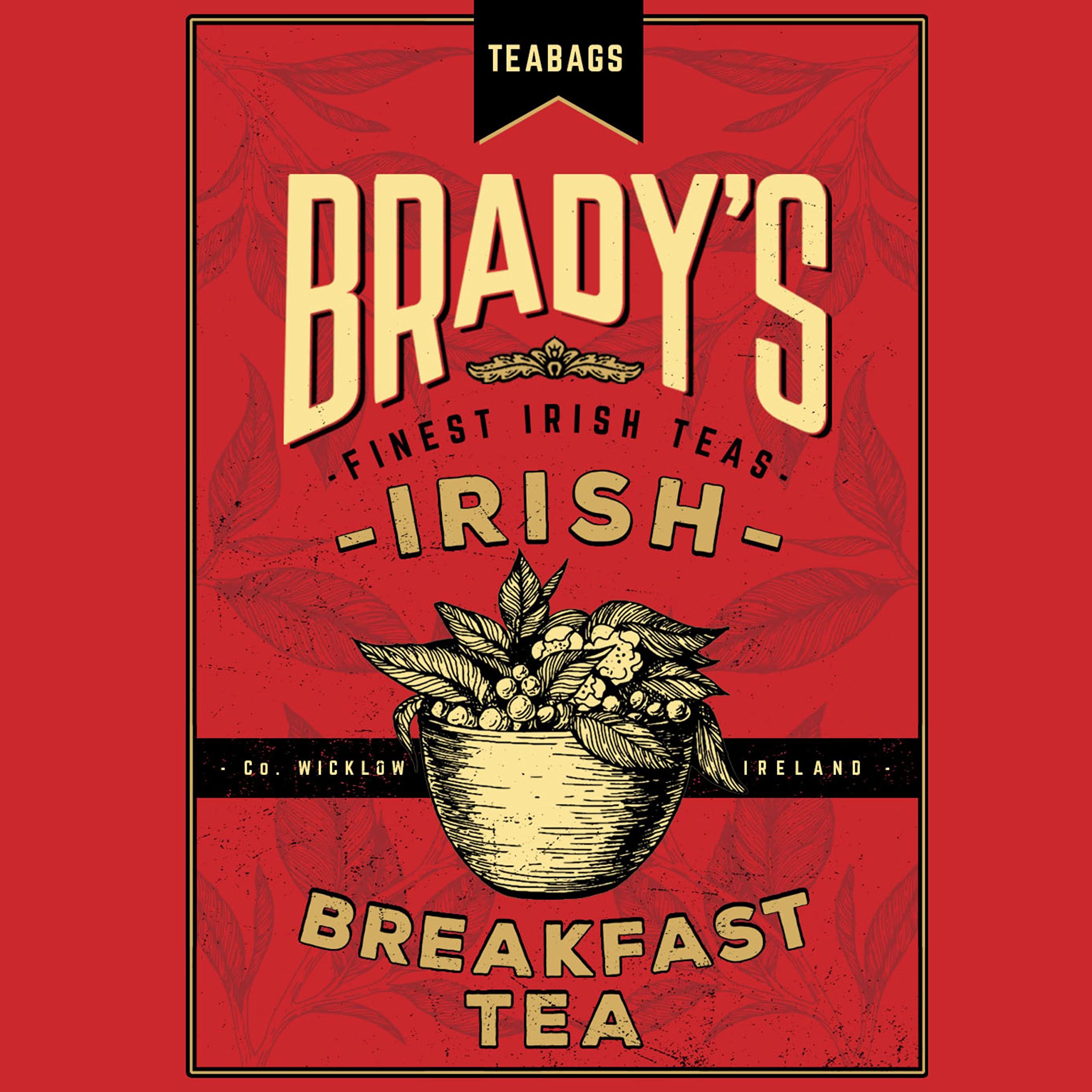 Brady's Irish Breakfast Tea - 40 Tea Bags - Rich Malty Black Tea Blend in Tin 4