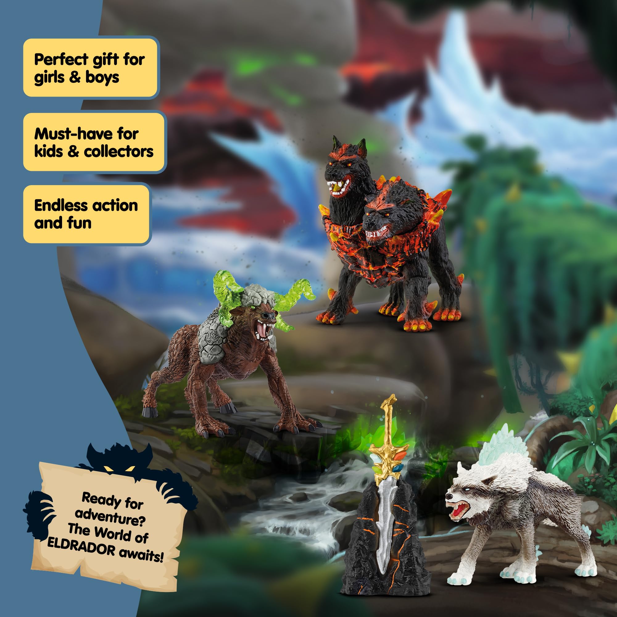 Schleich Eldrador Starter Set 72179 - Action Figure Playset for Ages 7+ | Includes 4 Figures & Weapon 6