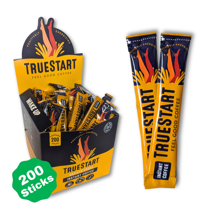 TrueStart Barista Grade Instant Coffee - 360g (200 Sachets), Premium Freeze-Dried Colombian Arabica