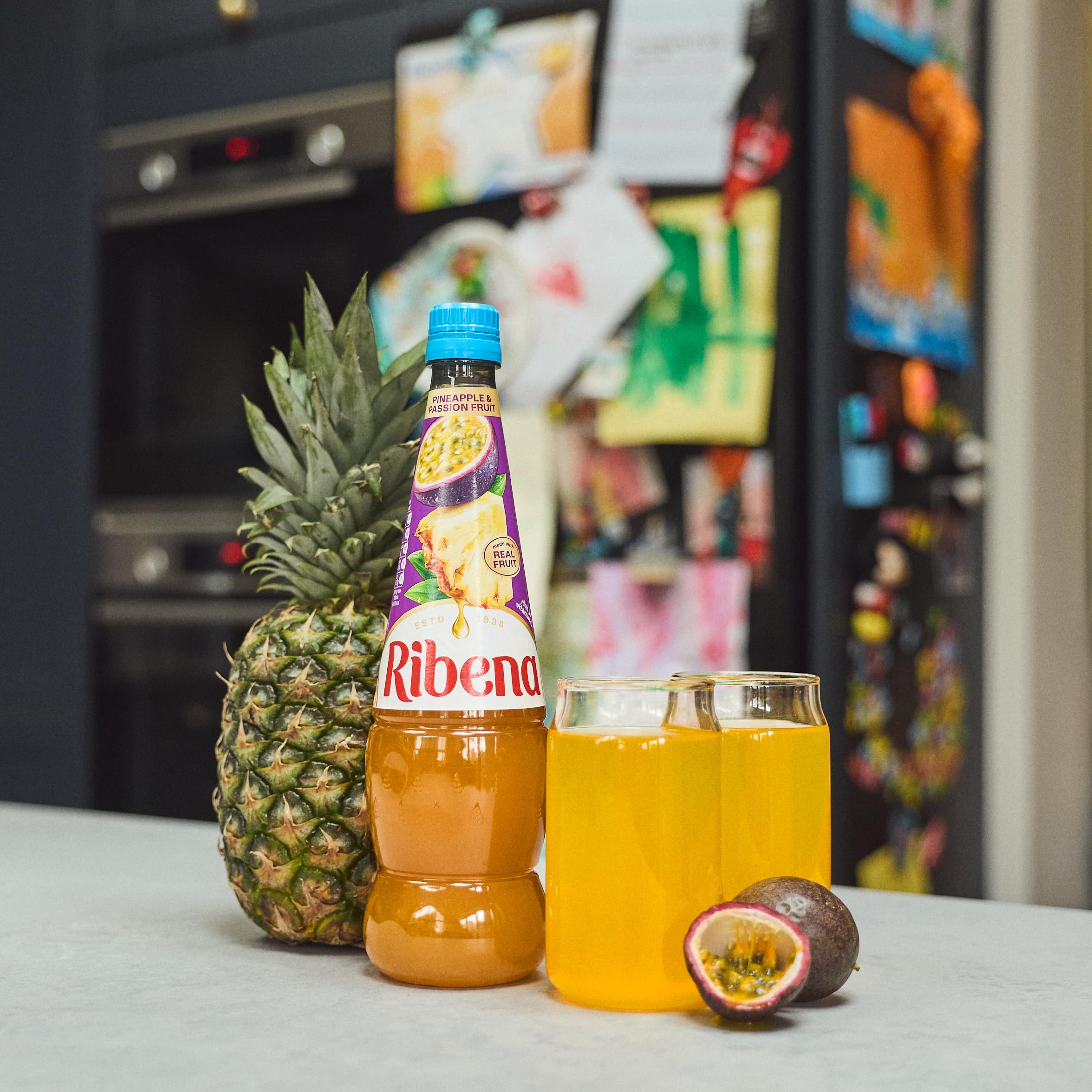 Ribena Pineapple and Passion Fruit Juice Drink No Added Sugar | 850 ml | Rich in Vitamin C 2