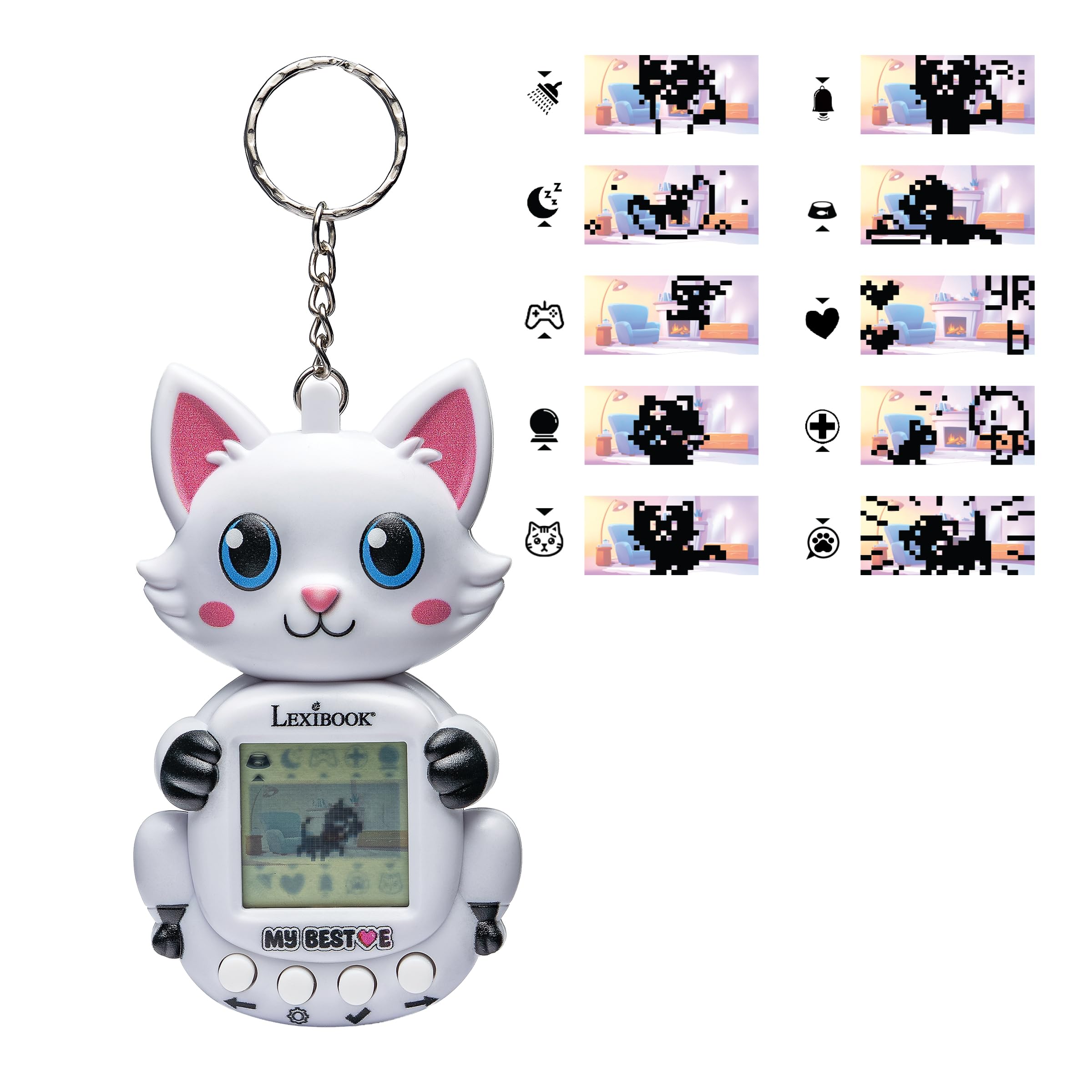 LEXIBOOK My Best-E® Chat Console JLMBCAT | LCD Screen | Keychain Attachment | Ages 5+