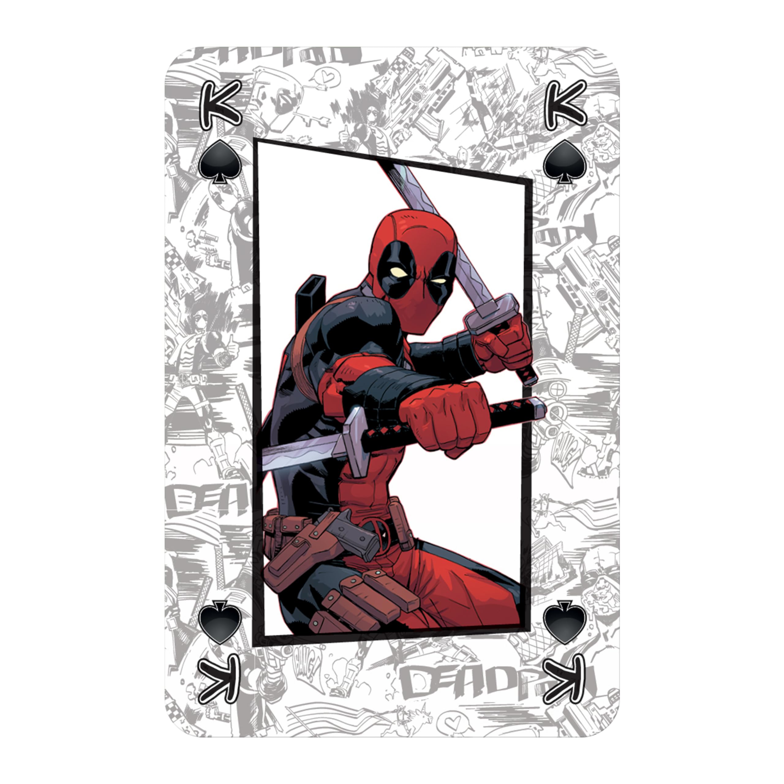 Waddingtons Number 1 Deadpool Playing Cards - 52 Cards + 2 Jokers | Paper | Red 7