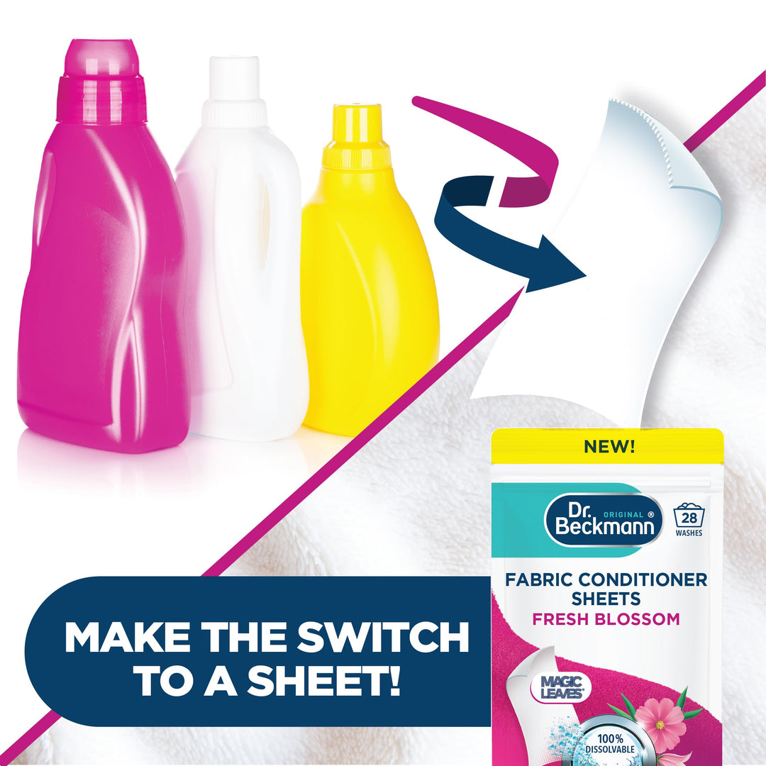 Dr. Beckmann Fabric Conditioner Sheets - Fresh Blossom Scent (75% Less Packaging)