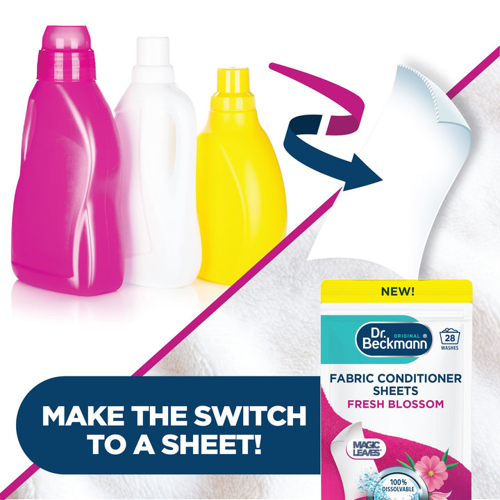 Dr. Beckmann Fabric Conditioner Sheets - Fresh Blossom Scent (75% Less Packaging)