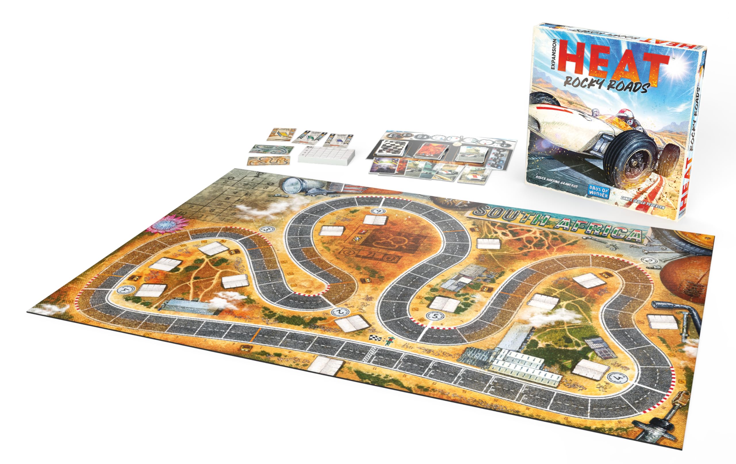 Days of Wonder Heat - Rocky Roads Expansion | Board Game | Ages 10+ | 1-7 Players 2