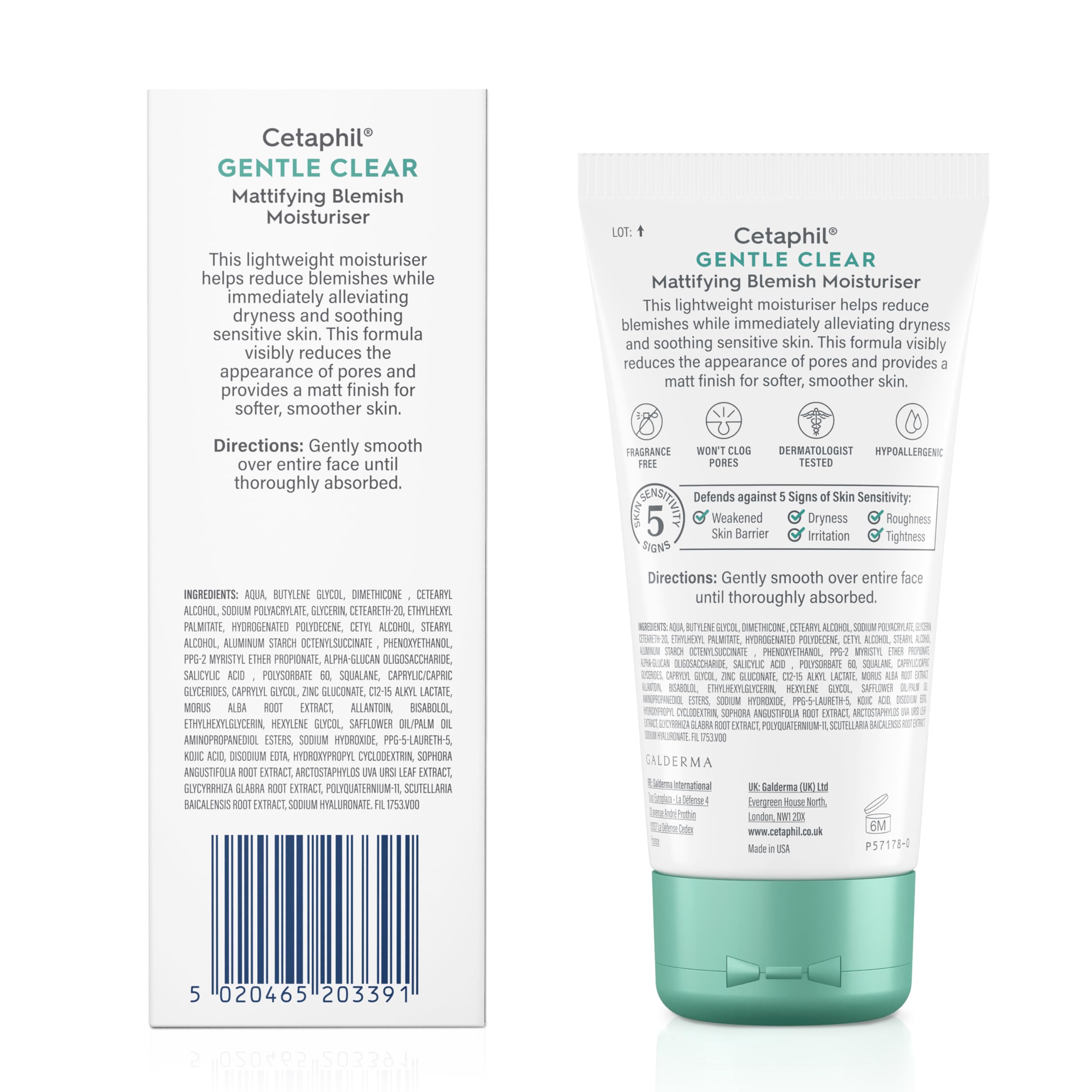 Cetaphil Gentle Clear Mattifying Blemish Face Moisturiser - Reduces Blemishes & Breakouts, Hydrates Up to 48 Hours, Matte Finish 9