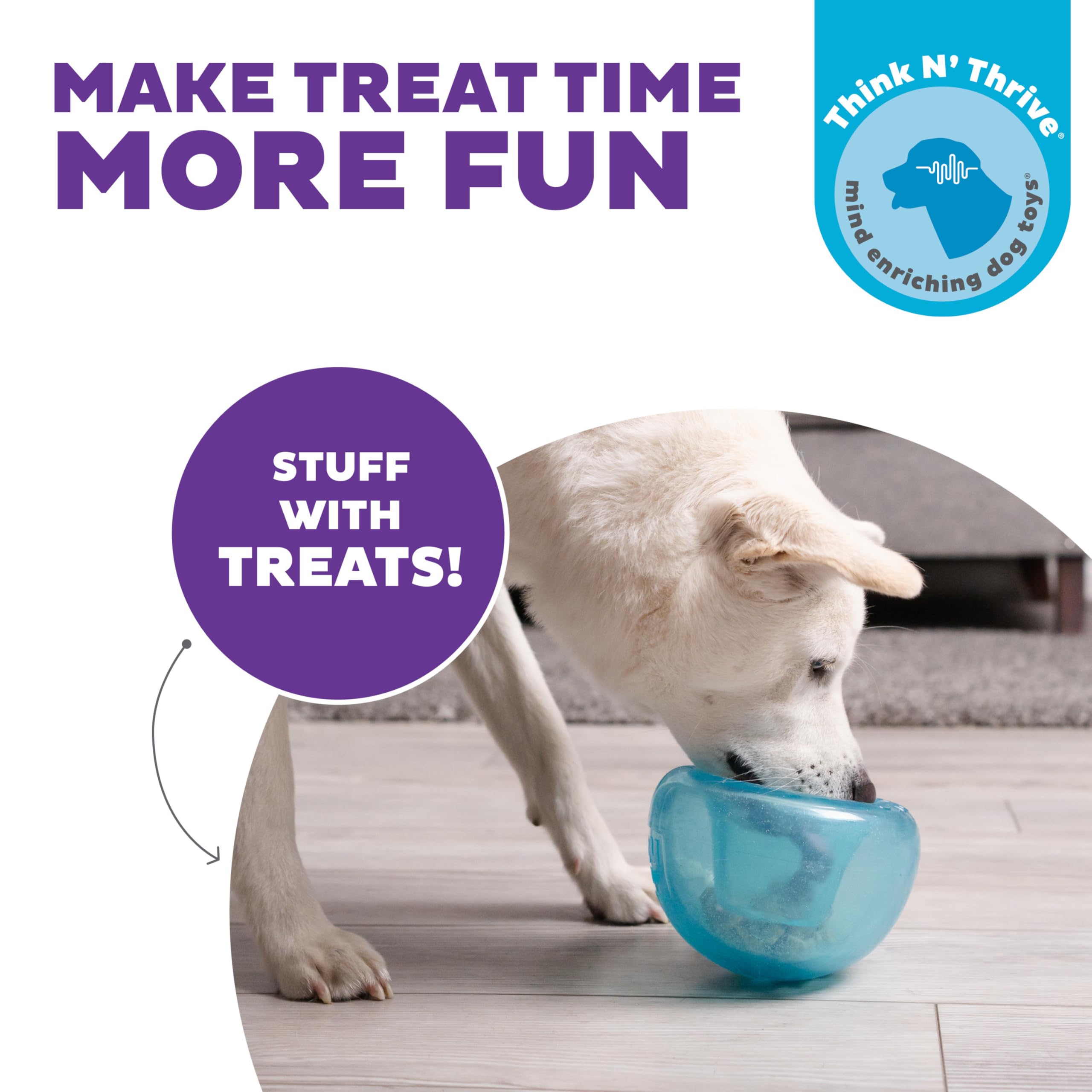 Outward Hound Orbee-Tuff Snoop Interactive Treat Dispensing Dog Toy - Large, Blue, Mint Scented