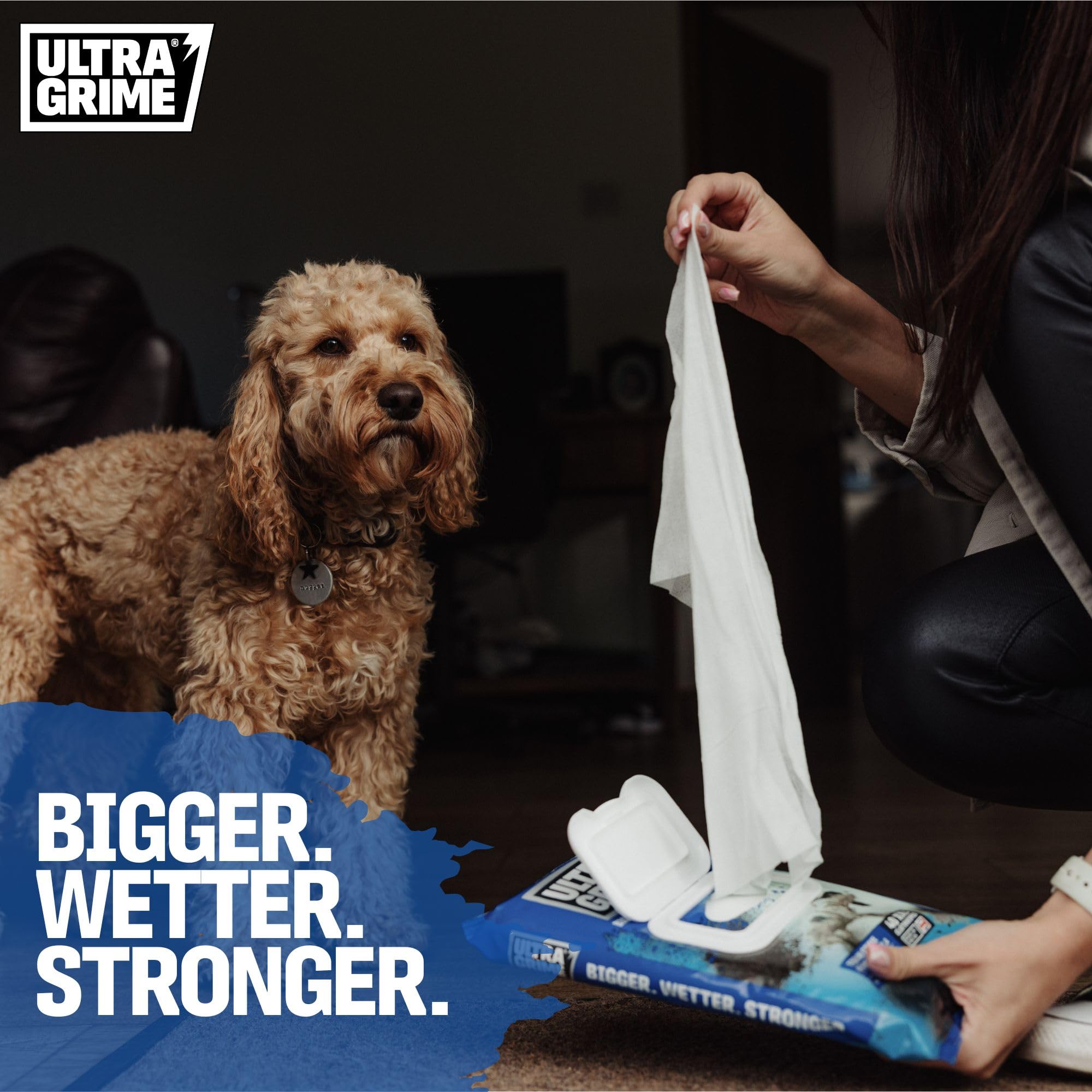 UltraGrime Pet Cleaning Wipes for Dogs & Cats - Extra Large, 40 Count, No Scent 4