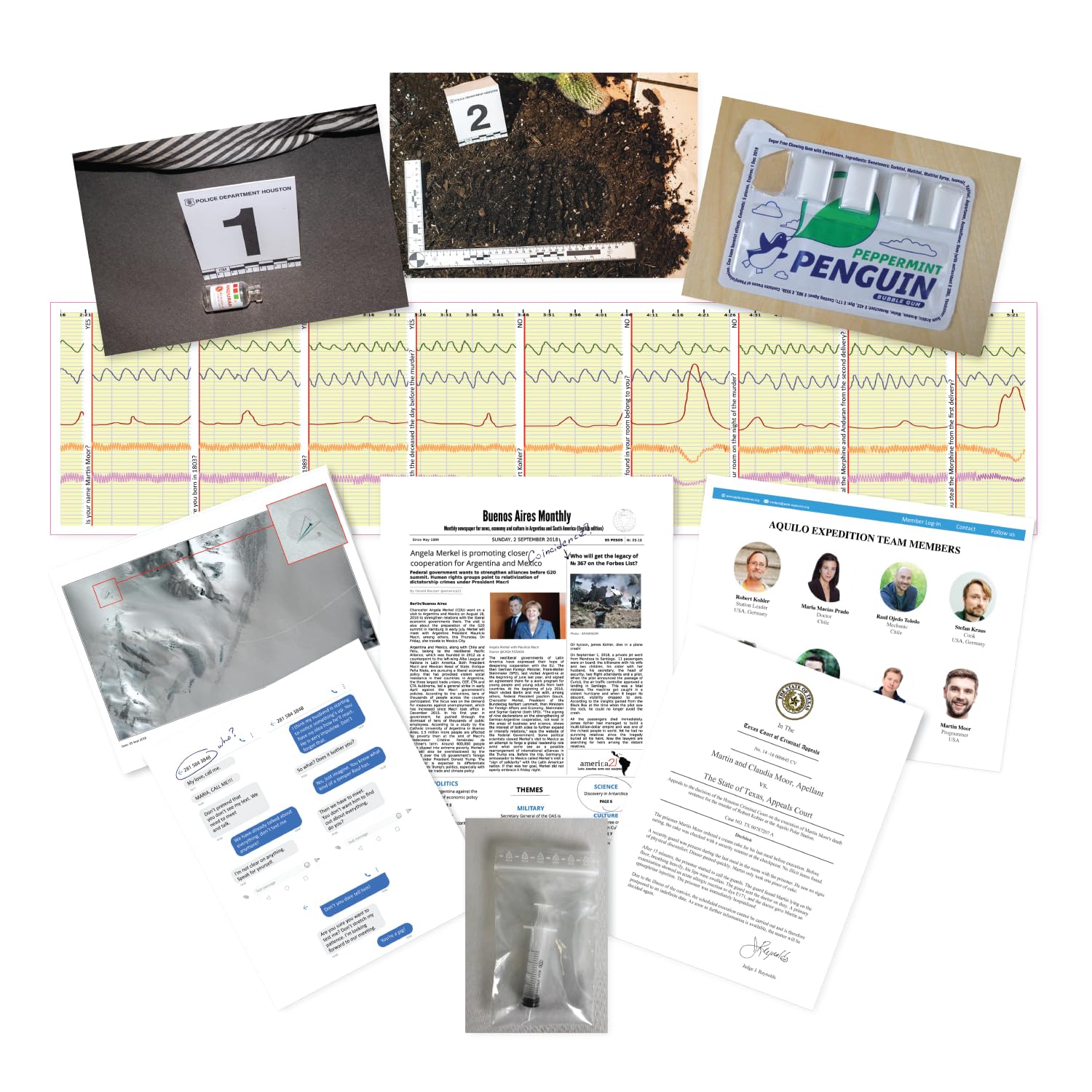 Murder Mystery Party Death in Antarctica Case Files Board Game 7
