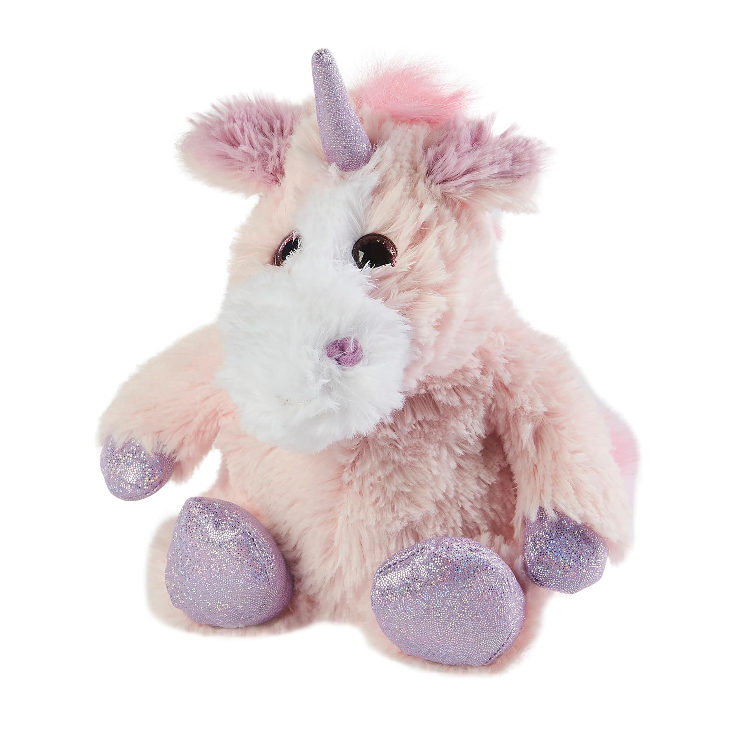 Warmies - Junior Sparkly Pink Unicorn Plush Heatable and Weighted with French Lavender Scent 1