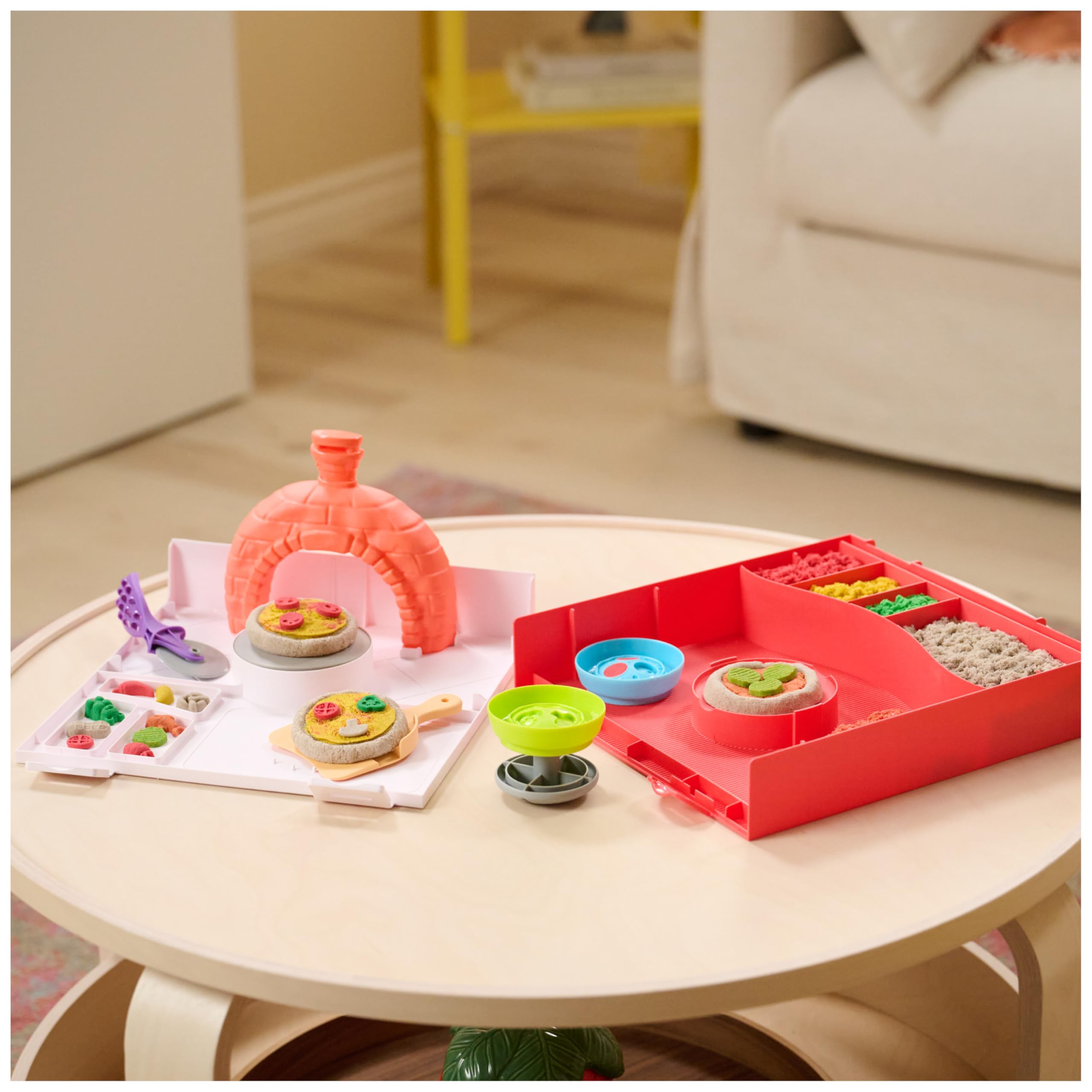 Kinetic Sand SquishPizza Rising Pizza Playset with 452g Play Sand and 5 Tools | Ages 5+ 9