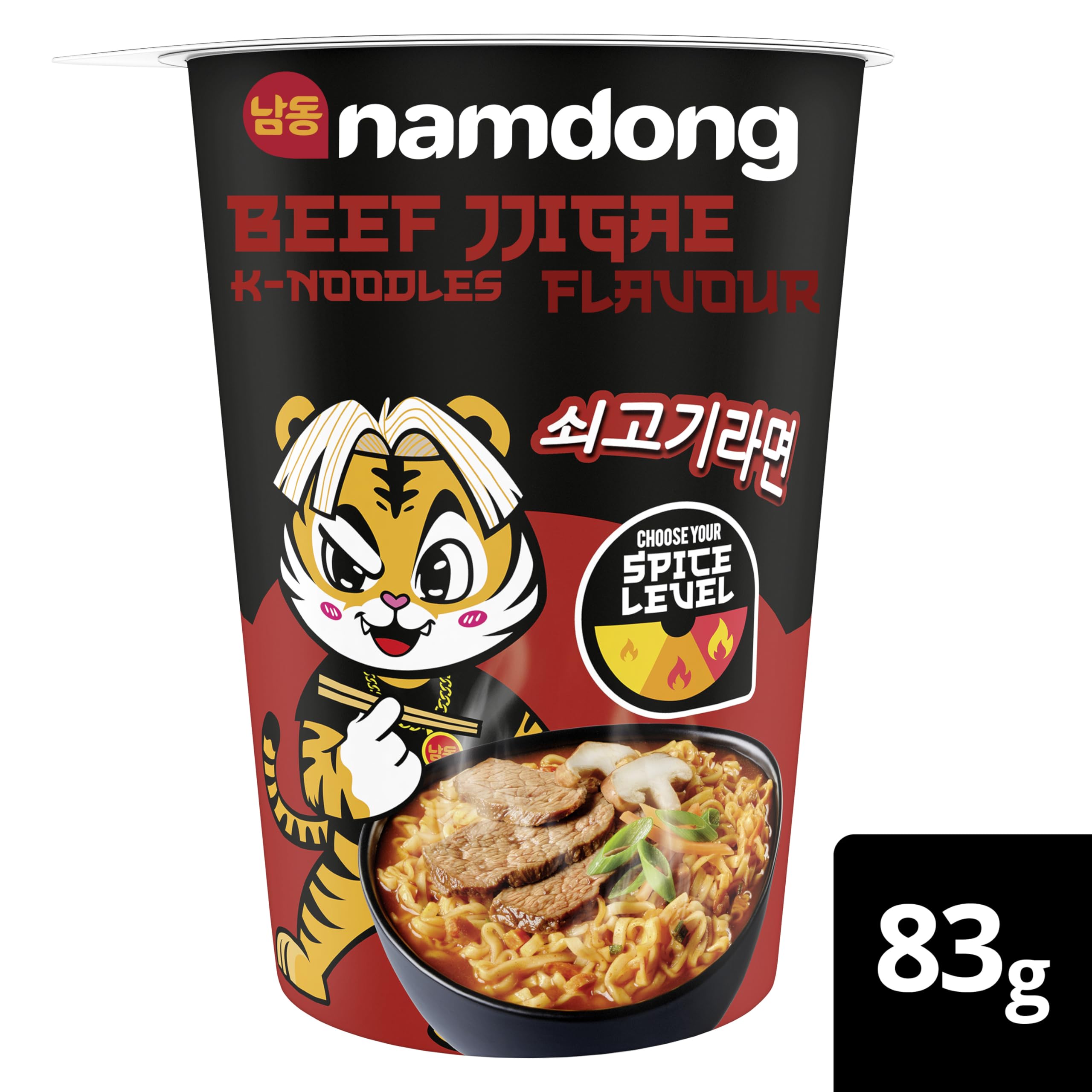 Namdong Beef Jjigae Noodle Pot - Korean Instant Noodles with Spicy Chilli Sachet 2